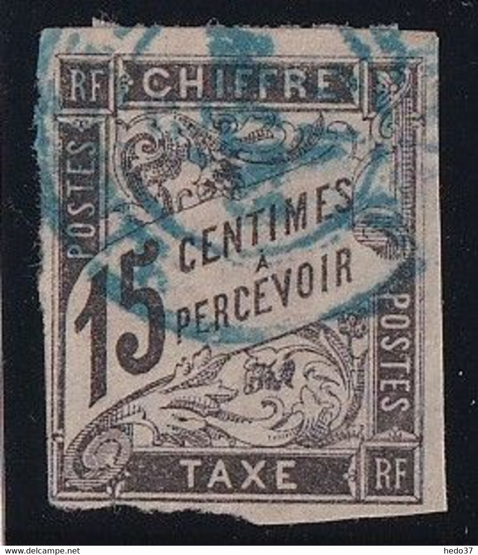 Réunion - Colonies Générales Taxe N°7 - Oblitéré St Denis En Bleu - TB - Strafport