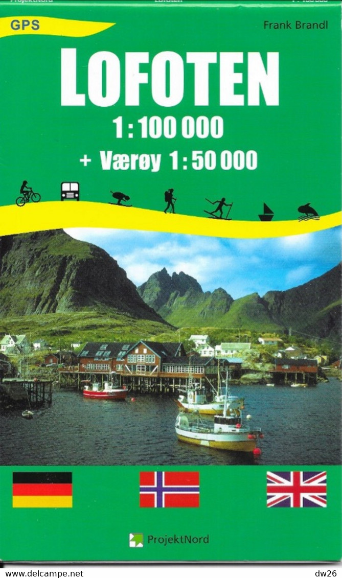 Norvège (Norge) Carte Routière Et GPS Plastifiée Des Iles Lofoten (au 1:100 000e) + Vaeroy (au 1:50 000e) ProjektNord - Callejero