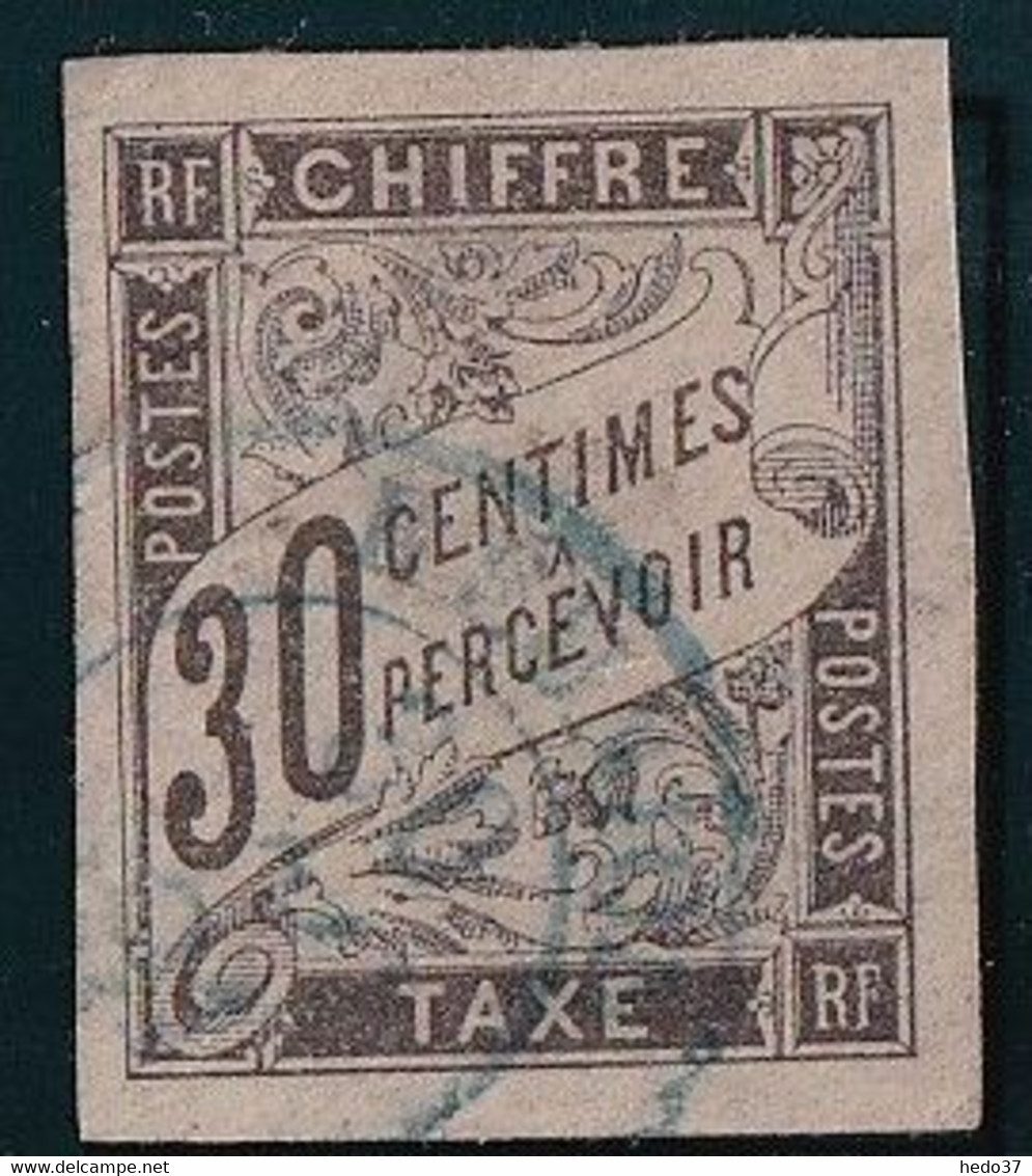 Réunion - Colonies Générales Taxe N°9 - Oblitéré St Denis En Bleu - TB - Strafport