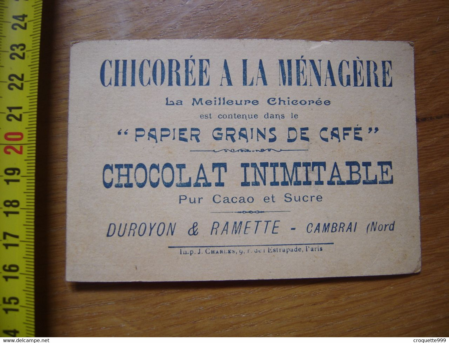 Chromo Chicoree Chocolat A La Menagere VILLAGE SUISSE ARTIFICIEL - Duroyon & Ramette