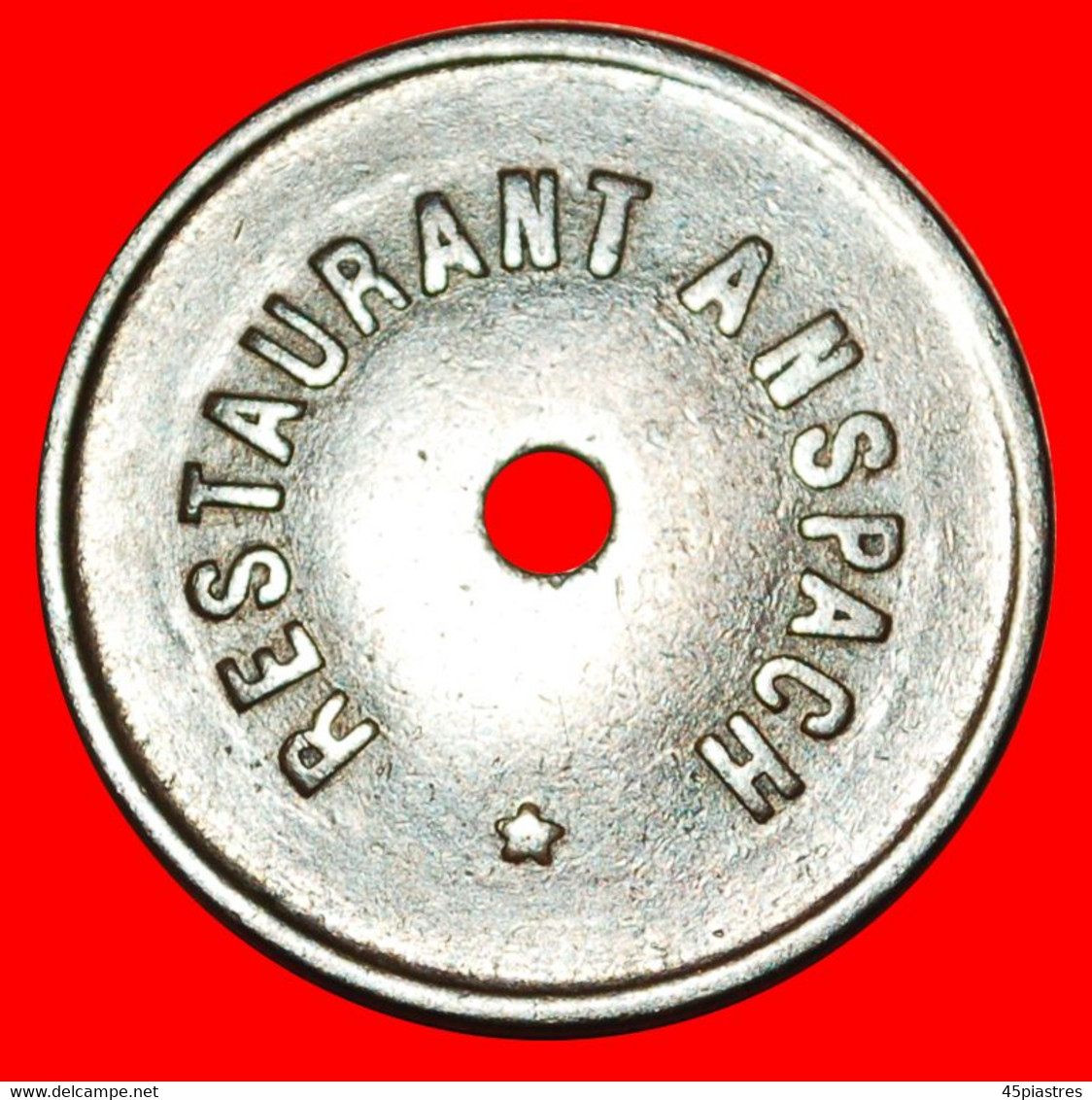 * RESTAURANT ANSPACH: BELGIUM ★ 1 FRANC 1870s-1920s! RARE! JUST PUBLISHED!★LOW START ★ NO RESERVE! - Professionals / Firms