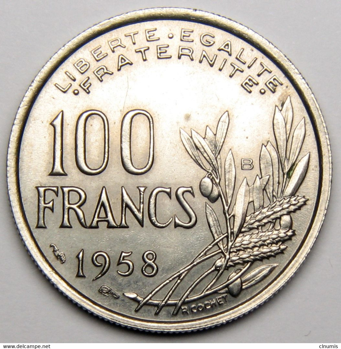 RARE, En SPL+ ! 100 Francs Cochet, 1958 B (Beaumont-le-Roger), Cupro-nickel - IV° République - 100 Francs