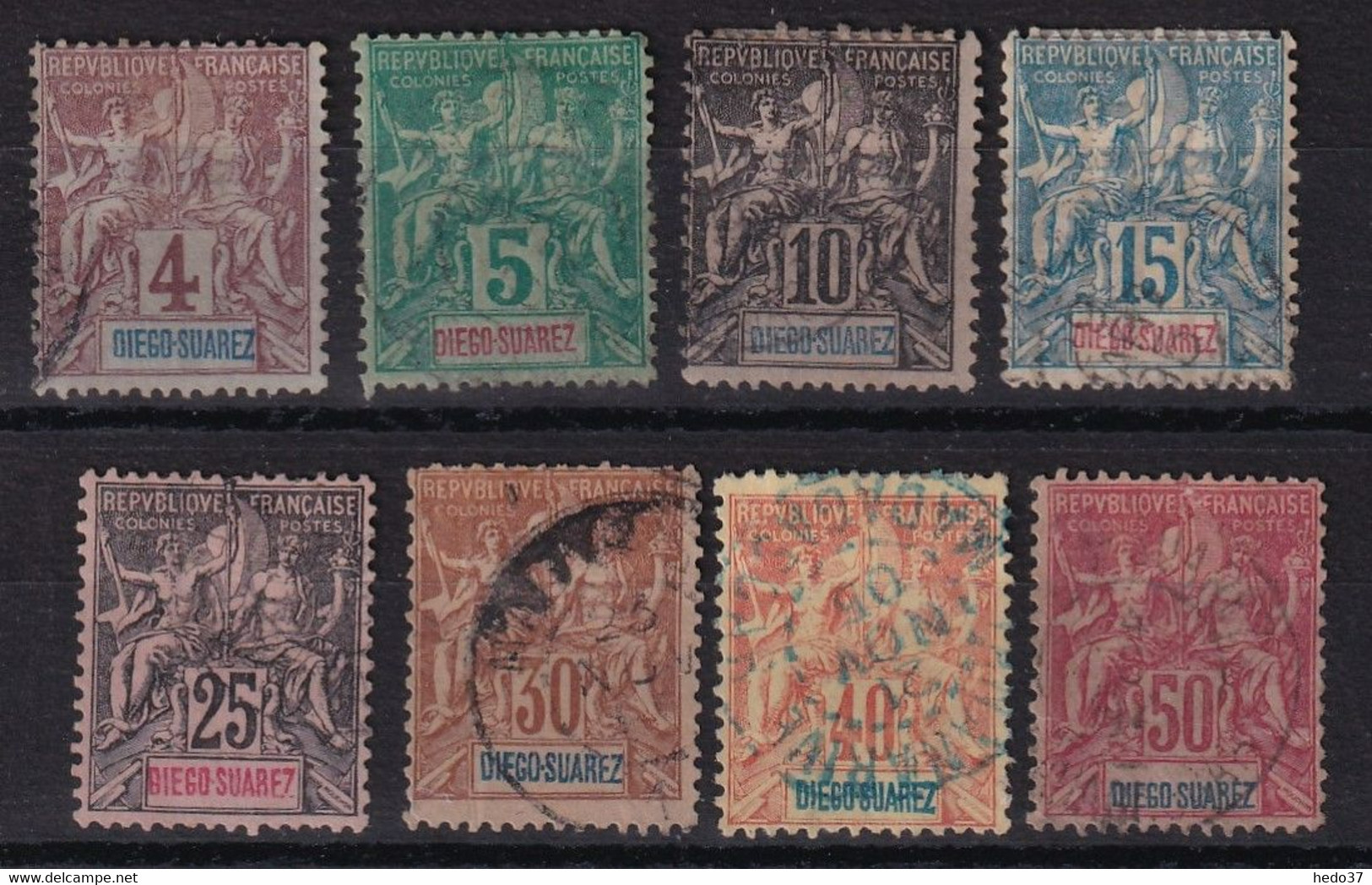 Diégo-Suarez N°40/43 & 45/48 - Oblitéré - TB - Used Stamps