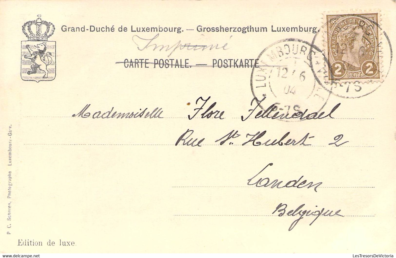 CPA Luxembourg - Grundtor - Edition De Luxe -  Oblitéré à Luxembourg Ville En 1904 - Luxemburg - Stad