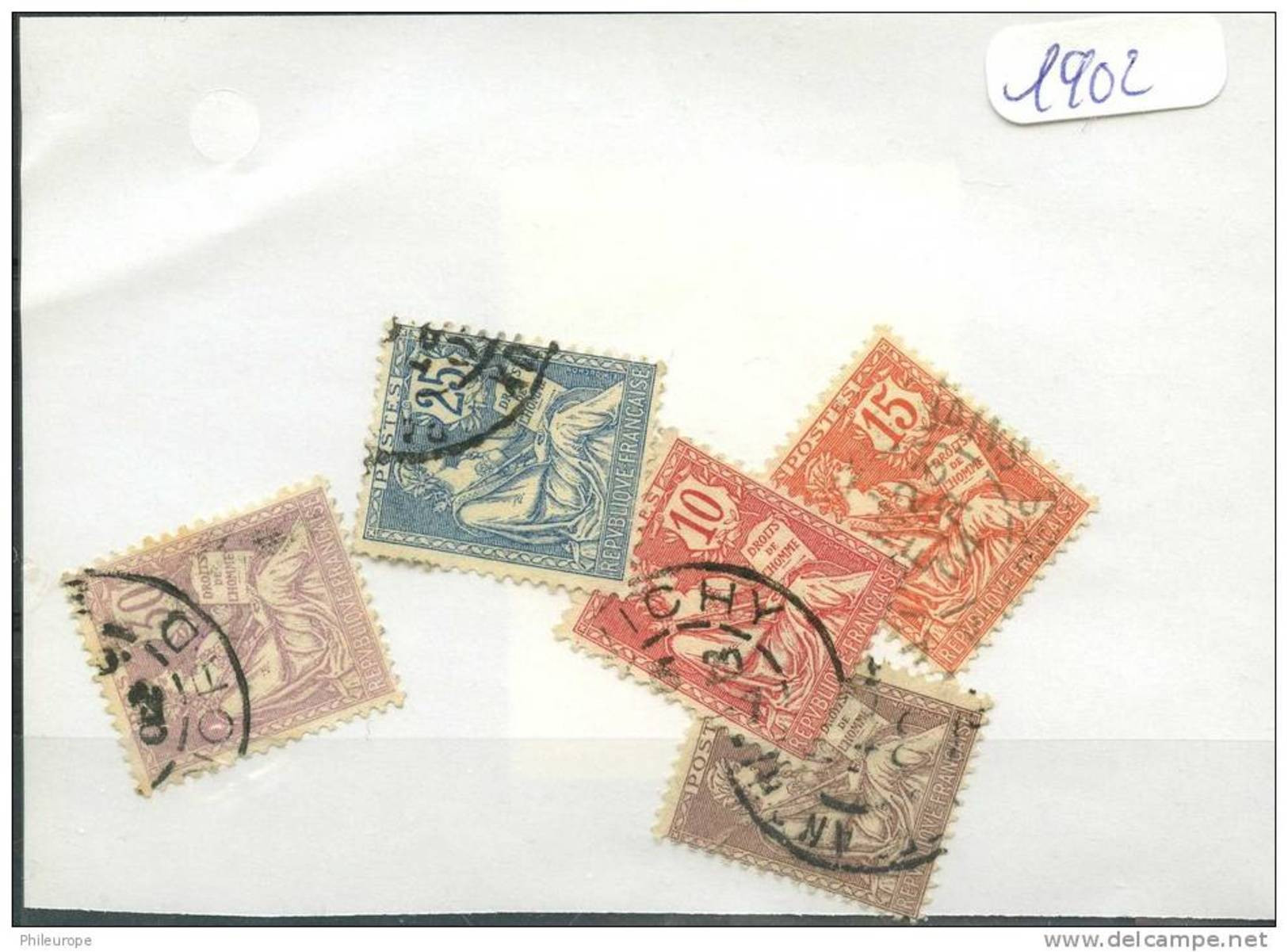 France  Années Completes (o) 1902 (5 Timbres) - ....-1939