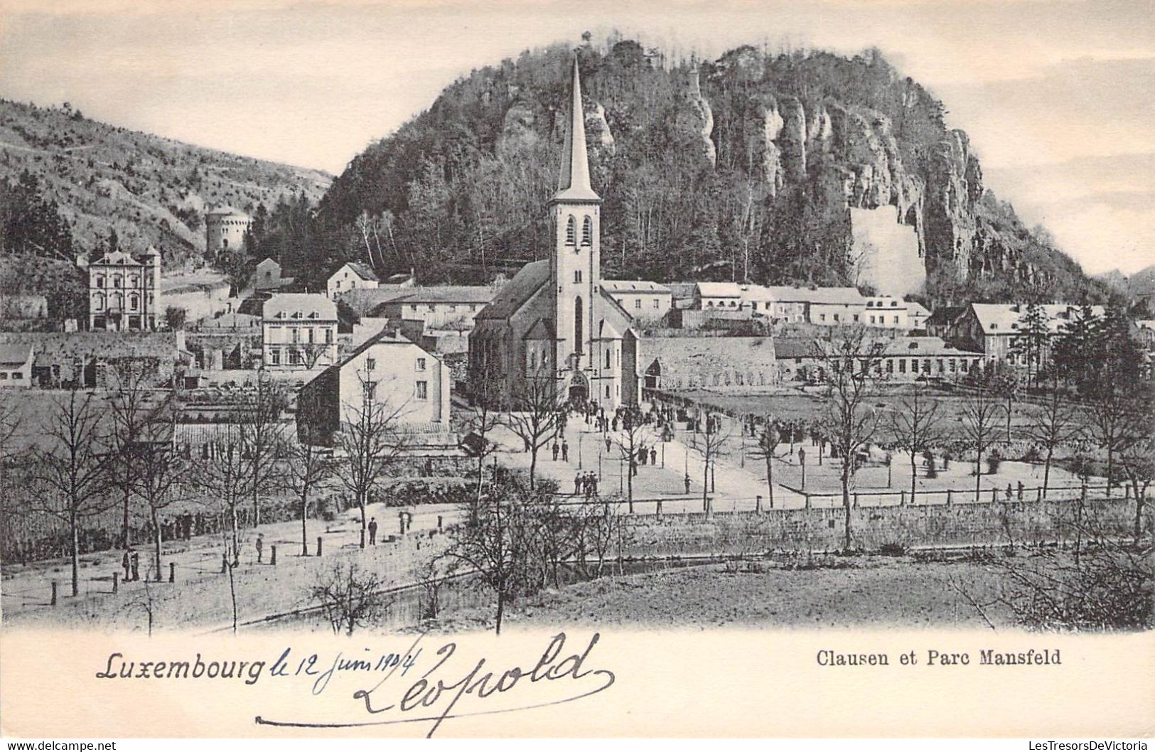 CPA Luxembourg - Clausen Et Parc Mansfeld -  Oblitéré à Luxembourg Ville En 1904 - Luxemburg - Stadt