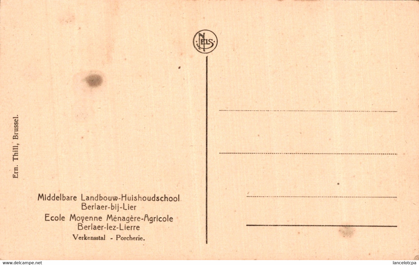 BERLAER LEZ LIERRE / ECOLE MOYENNE MENAGERE AGRICOLE - PORCHERIE - Berlaar