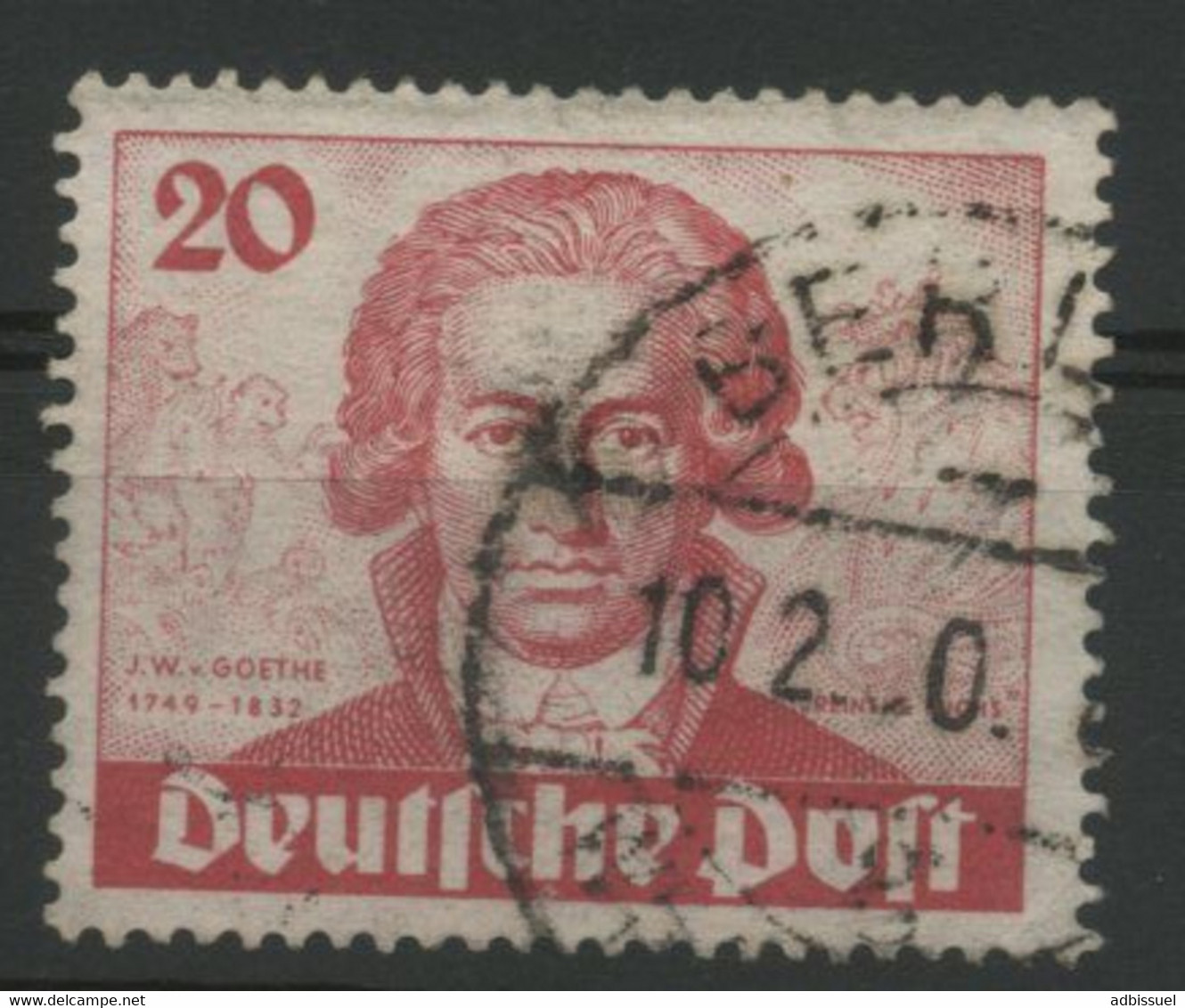 N° 62 (Y&T N° 52) COTE 85 € "Goeth" Oblitéré. TB - Used Stamps