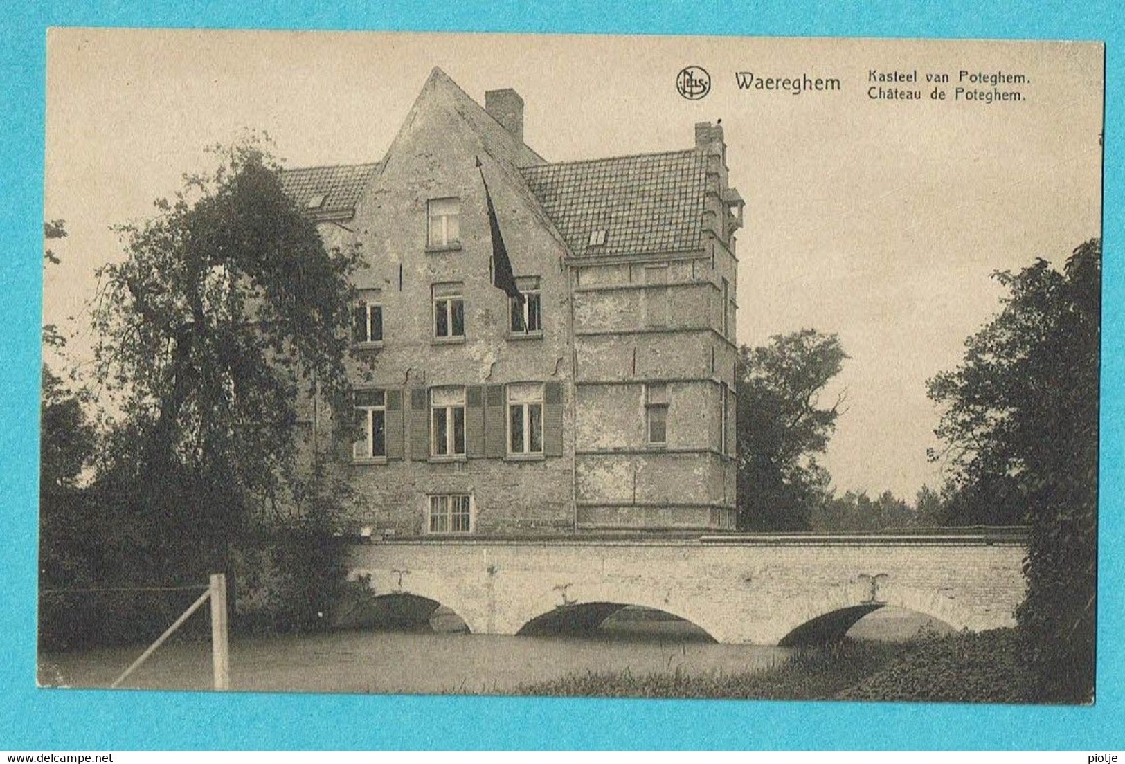 * Waregem - Waereghem (West Vlaanderen) * (Nels, Edit Félix Bohez) Kasteel Van Poteghem, Chateau, Castle, Schloss - Waregem