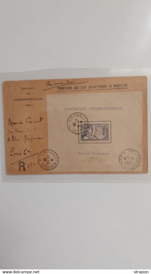 ST PIERRE Et MIQUELON LETTRE EXPO37 RARE ! - Nuovi