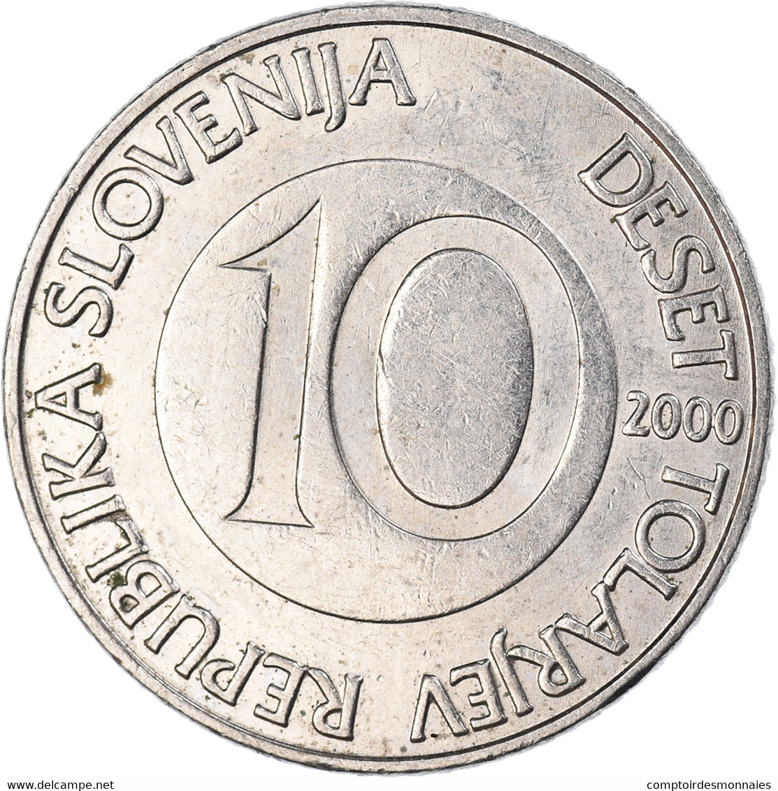 Monnaie, Slovénie, 10 Tolarjev, 2000 - Slowenien
