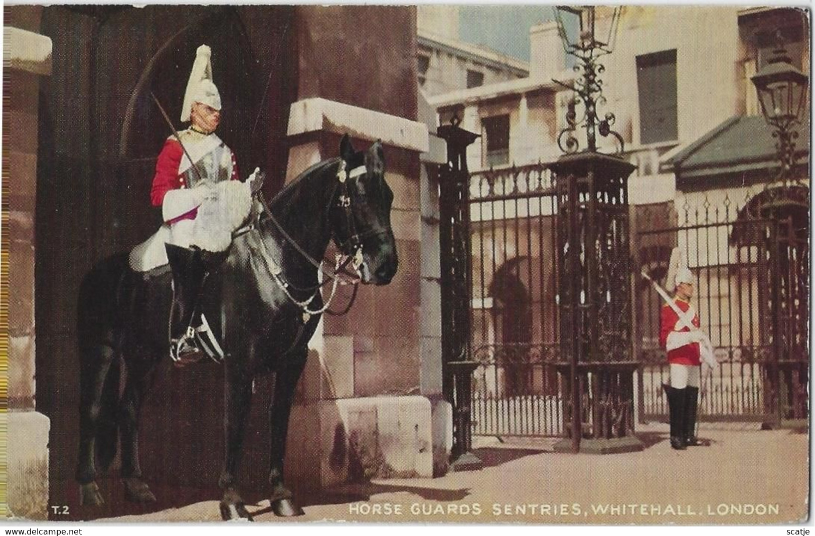 London.   -    Horse Guards Sentries,   Whitehall.   -   1952   Naar   Bruxelles - Whitehall