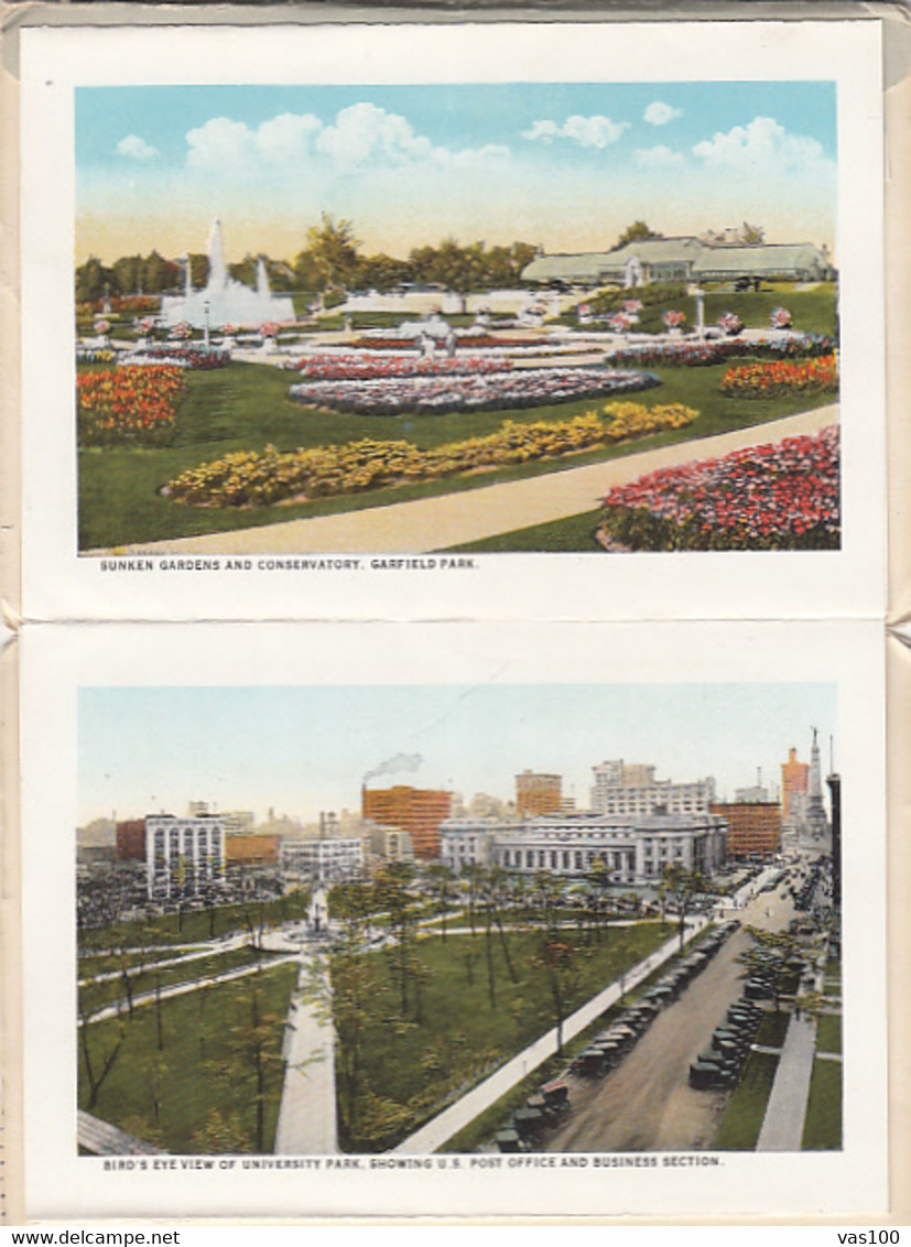 CPA INDIANAPOLIS- DIFFERENT VIEWS, CAPITOL, PANORAMAS, PARKS, IMPORTANT BUILDINGS, 18 PAGES, LEPORELLO - Indianapolis