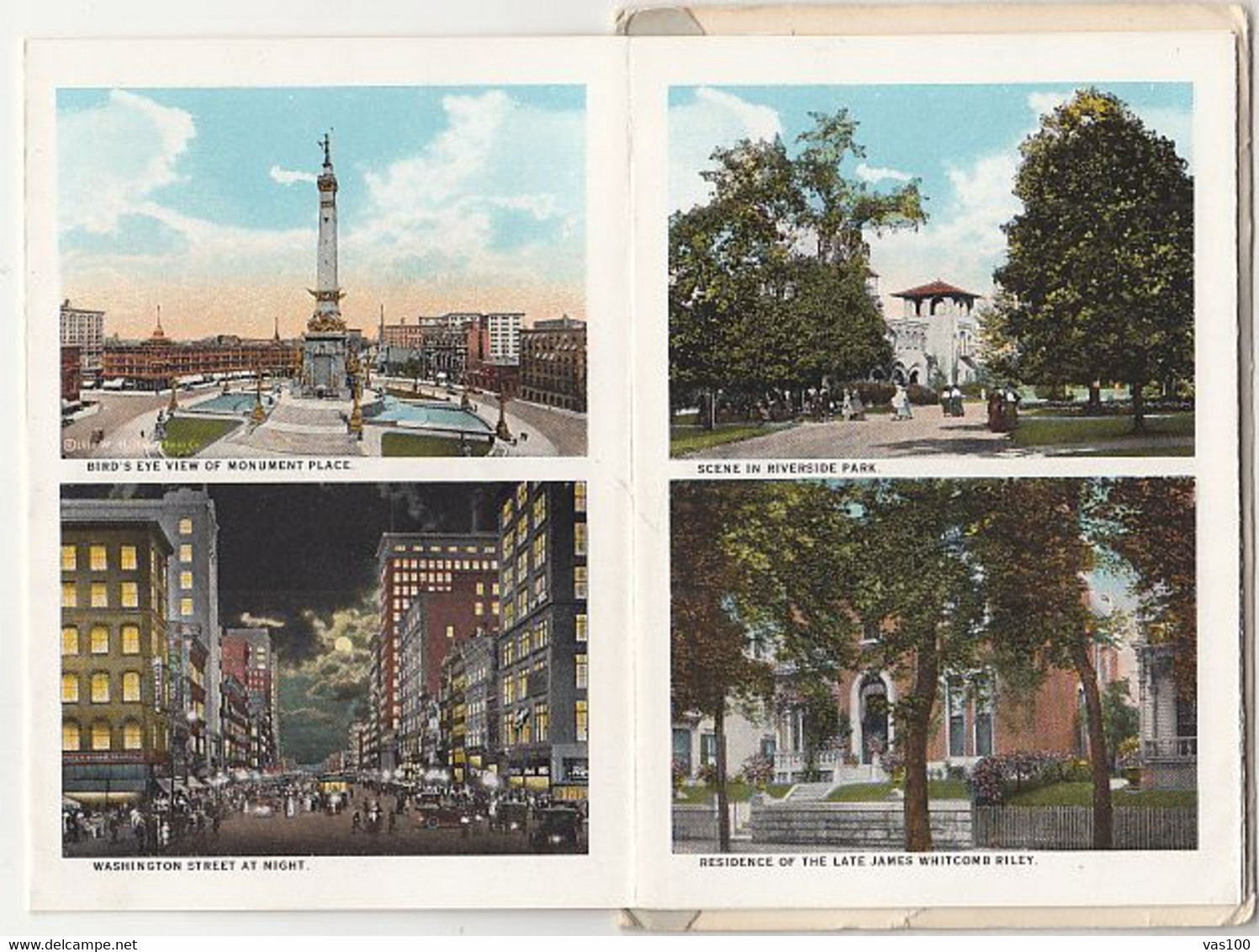 CPA INDIANAPOLIS- DIFFERENT VIEWS, CAPITOL, PANORAMAS, PARKS, IMPORTANT BUILDINGS, 18 PAGES, LEPORELLO