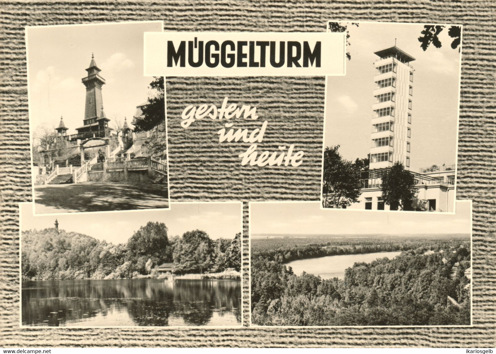 BERLIN Ost DDR 1964 5-geteilte AK " Der Müggelturm Gestern Und Heute " - Müggelsee