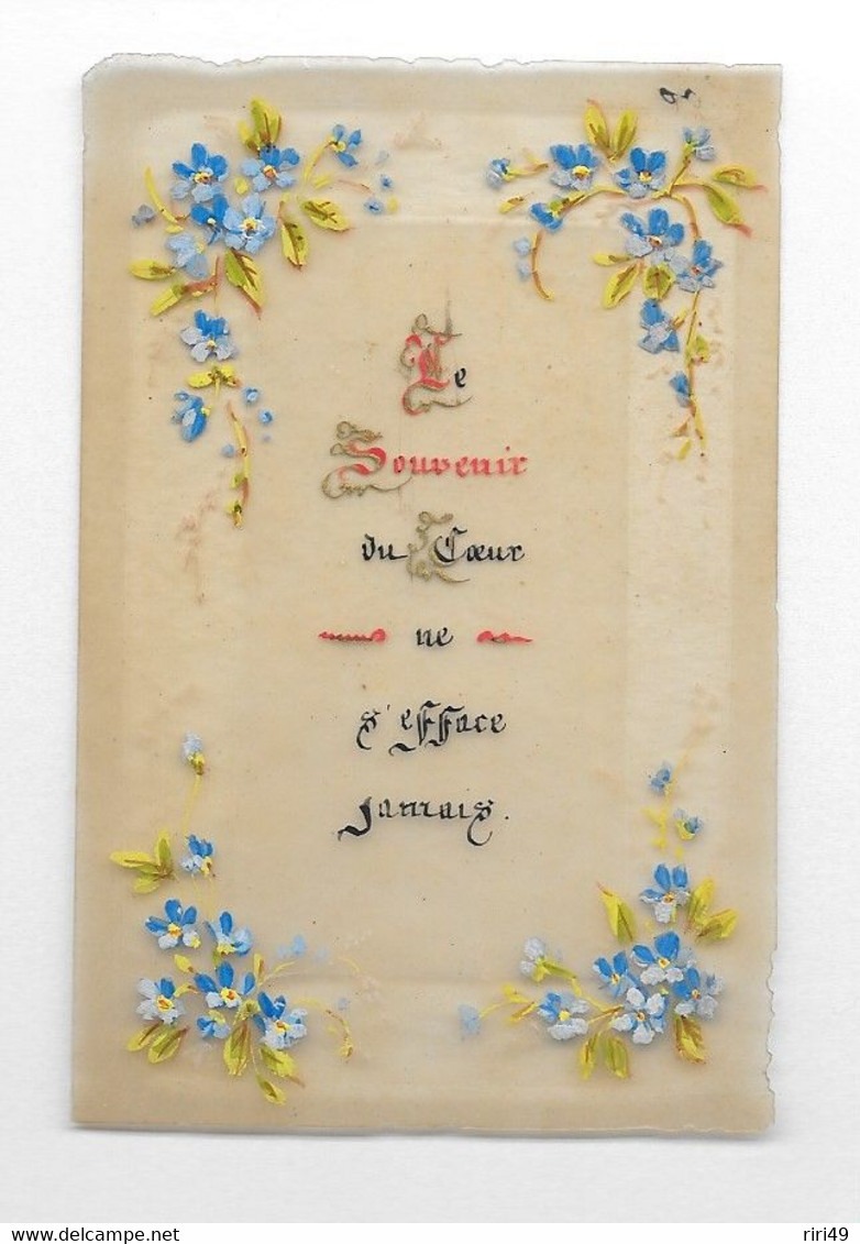 Canivet, Image Pieuse, Celluloïd, "Le Souvenir Du Vœux Ne S Efface Jamais" - Images Religieuses