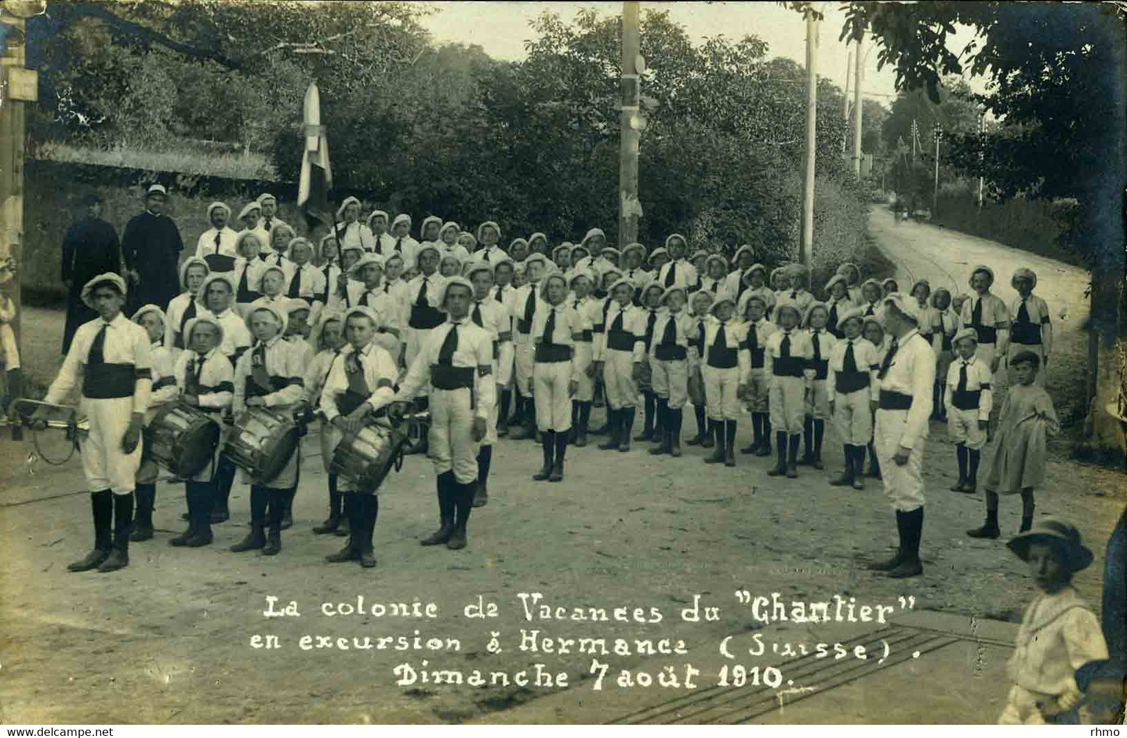 DOUVAINE - Colonie De Vacances Du "Chantier" En Excursion à Hermance ( Suisse ) - Douvaine