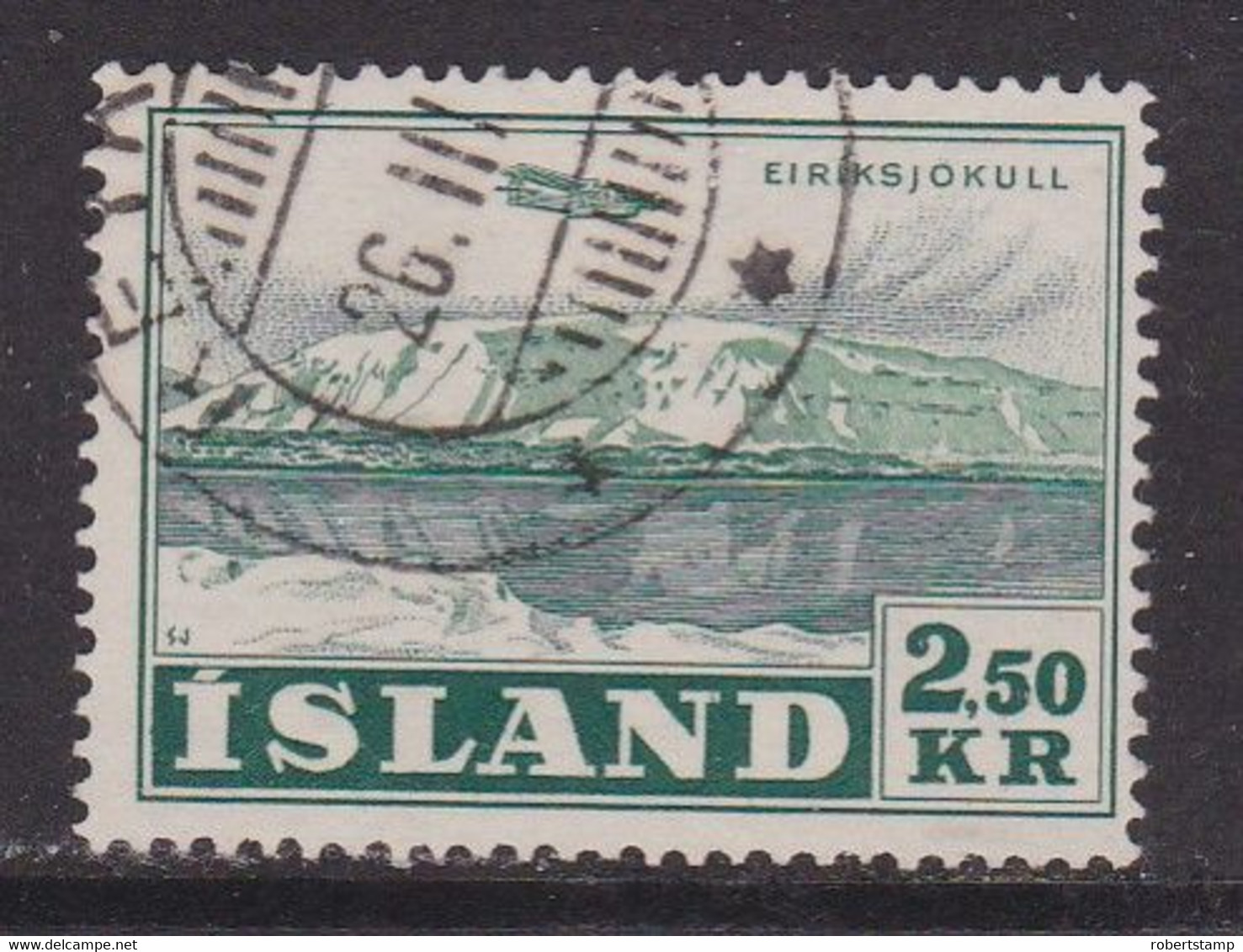 ISLANDIA - Sello Matasellado 1952 - Luchtpost
