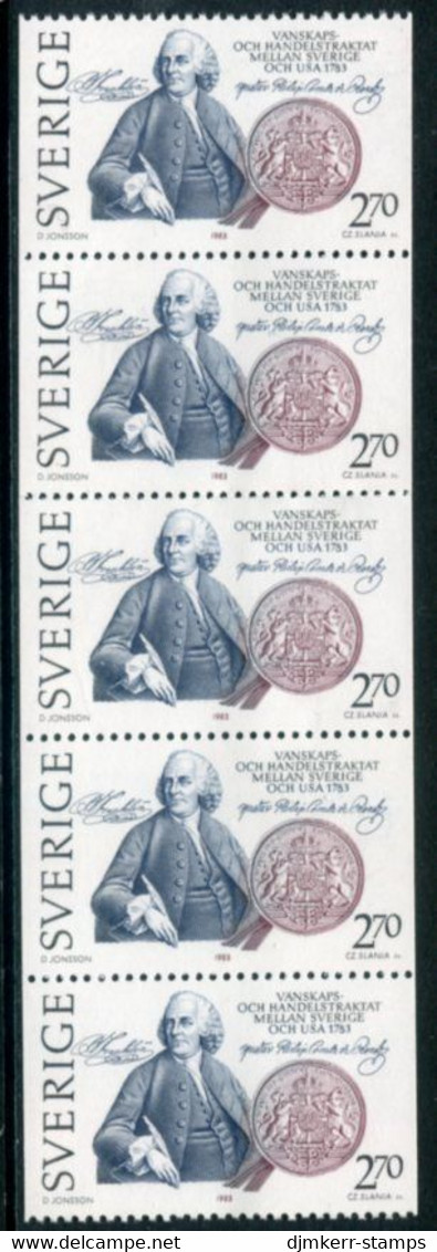 SWEDEN 1983 Bicentenary Of Swedish-American Treaty Booklet Pane MNH / **.  Michel 1232 - Nuevos