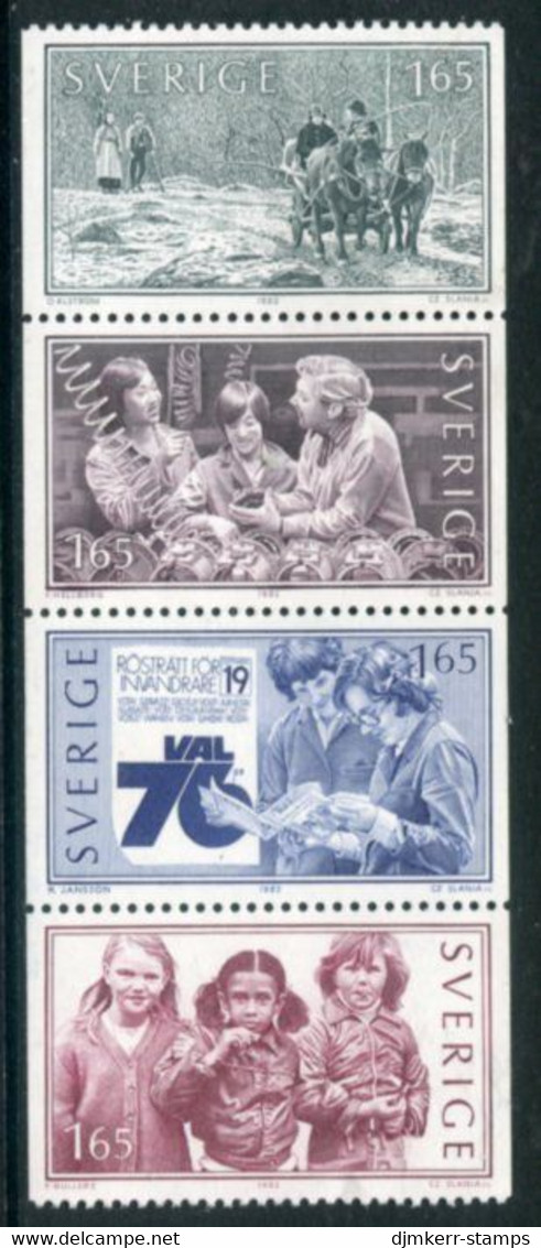 SWEDEN 1982 Immigration MNH / **.  Michel 1201-04 - Unused Stamps