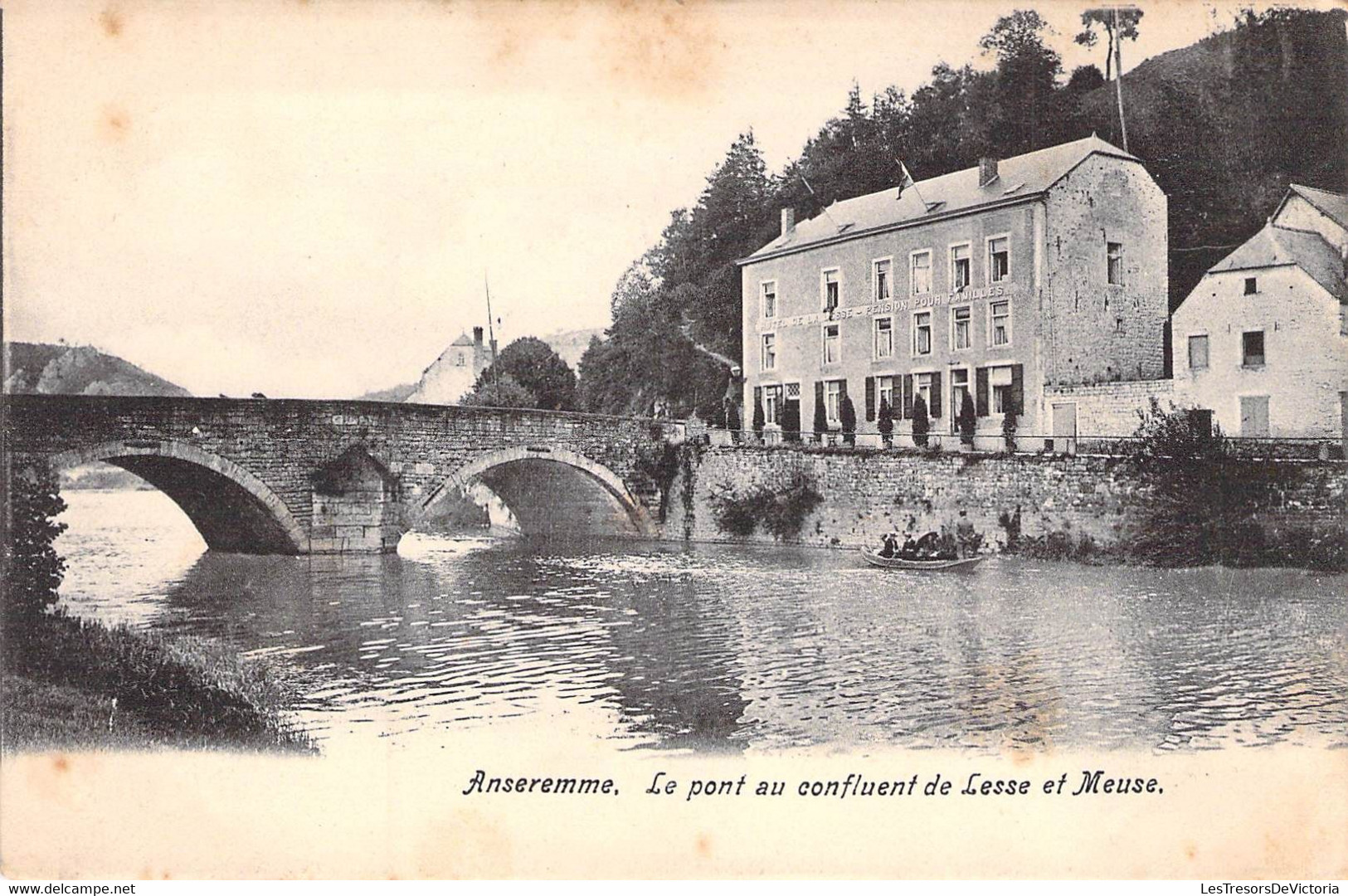 CPA Anseremme - Le Pont Au Confluent De Lesse Et Meuse - Barque - Dinant