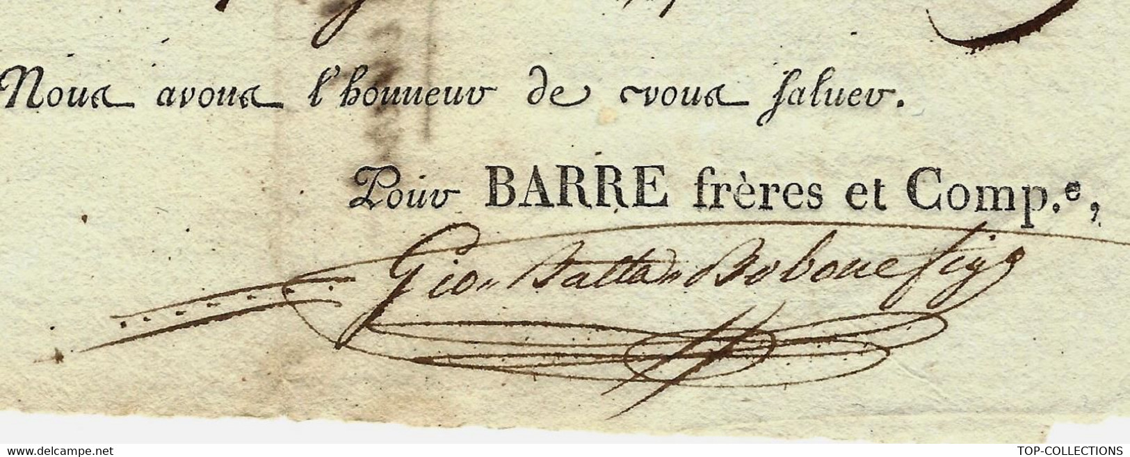 1810 LETTRE DE VOITURE ROULAGE TRANSPORT FLUVIAL PAR EAU PAR BARQUE    Barre Frères & Cie à Toulouse Pour Bousquet Agde - 1800 – 1899