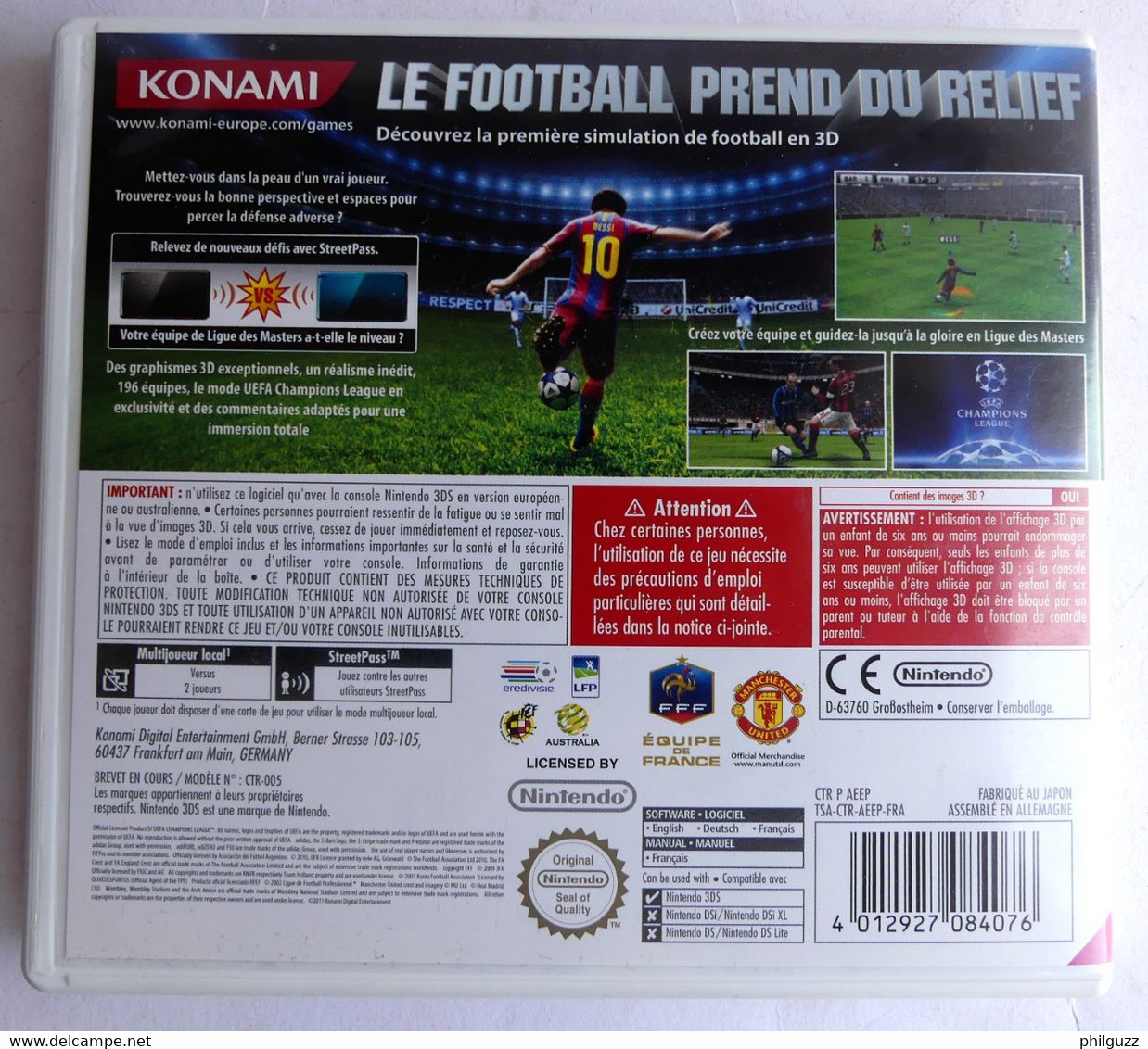 JEU NINTENDO 3DS PES 2011 - Nintendo 3DS