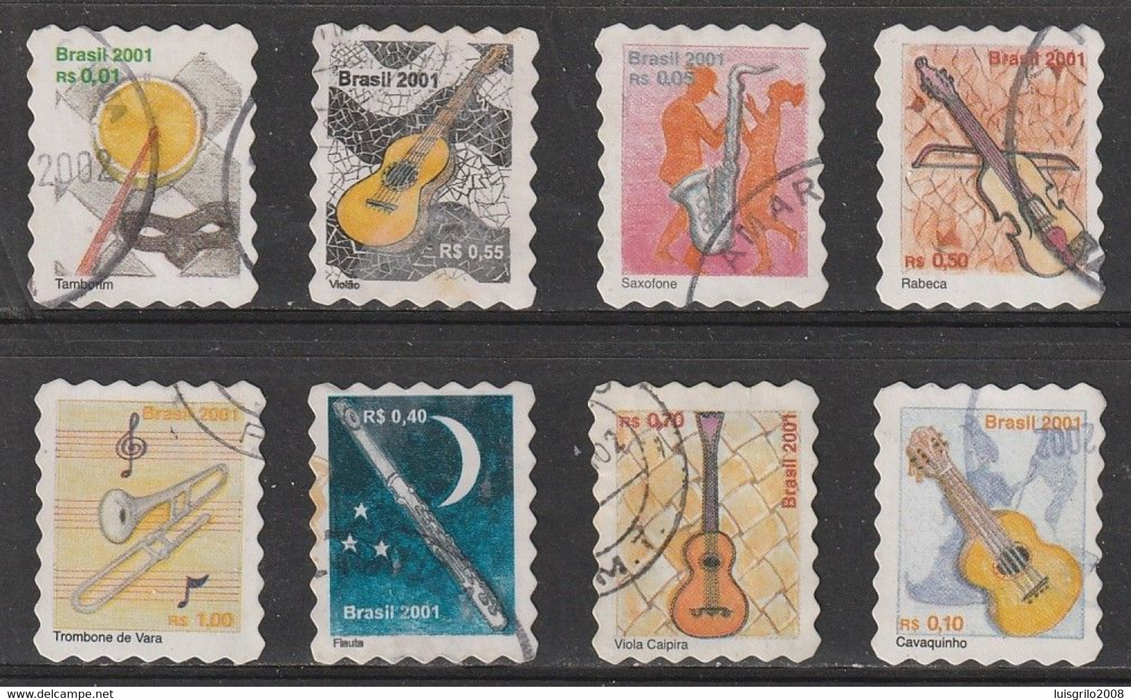 Brasil/ Brazil, 2002 - Musical Instruments / Instruments De Musique - Used Stamps