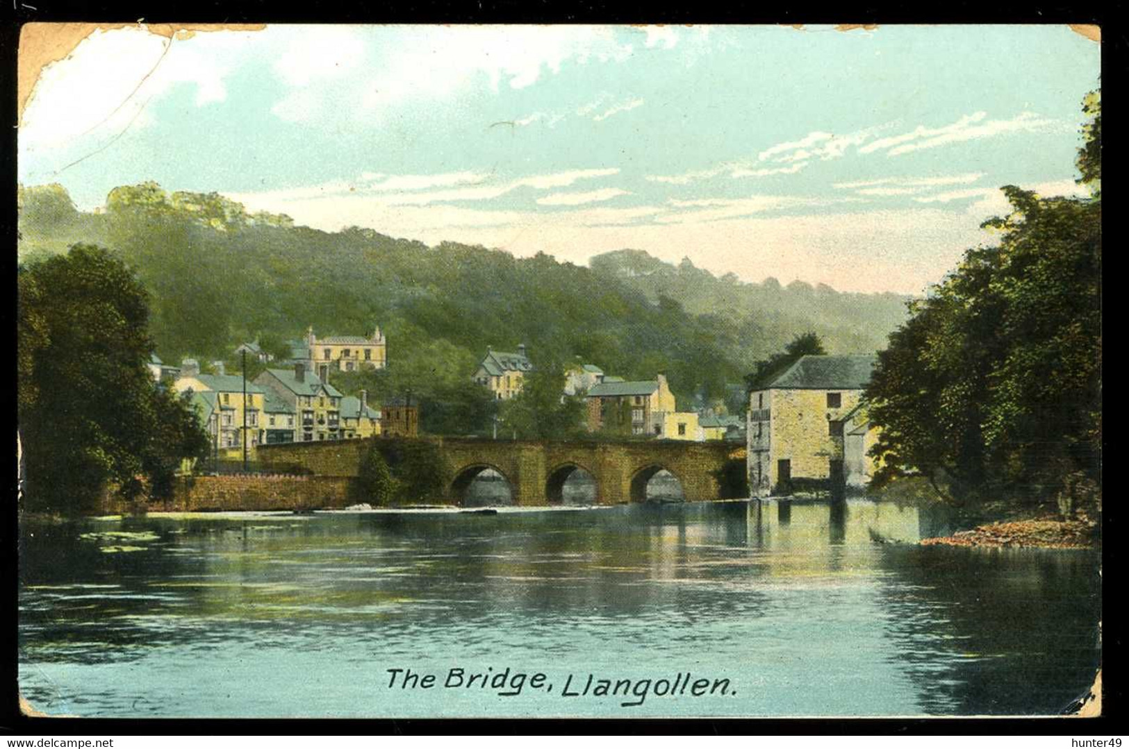 Llangollen The Bridge 1910 Hartmann Coin Plié Folded Corner - Denbighshire