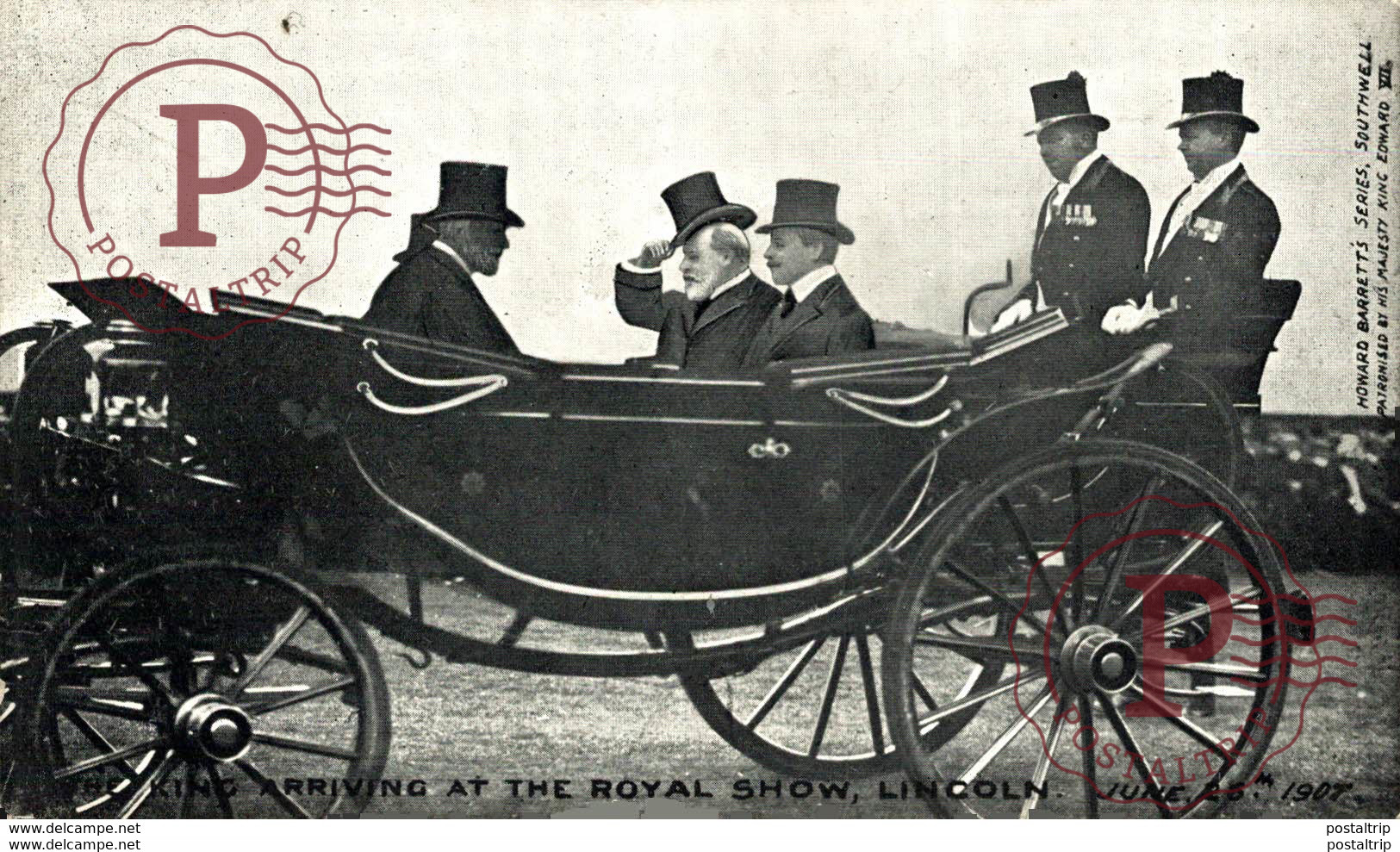 REINO UNIDO.THE KING ARRIVING AT THE ROYAL SHOW, LINCOLN, JUNE 25TH 1907 - Lincoln