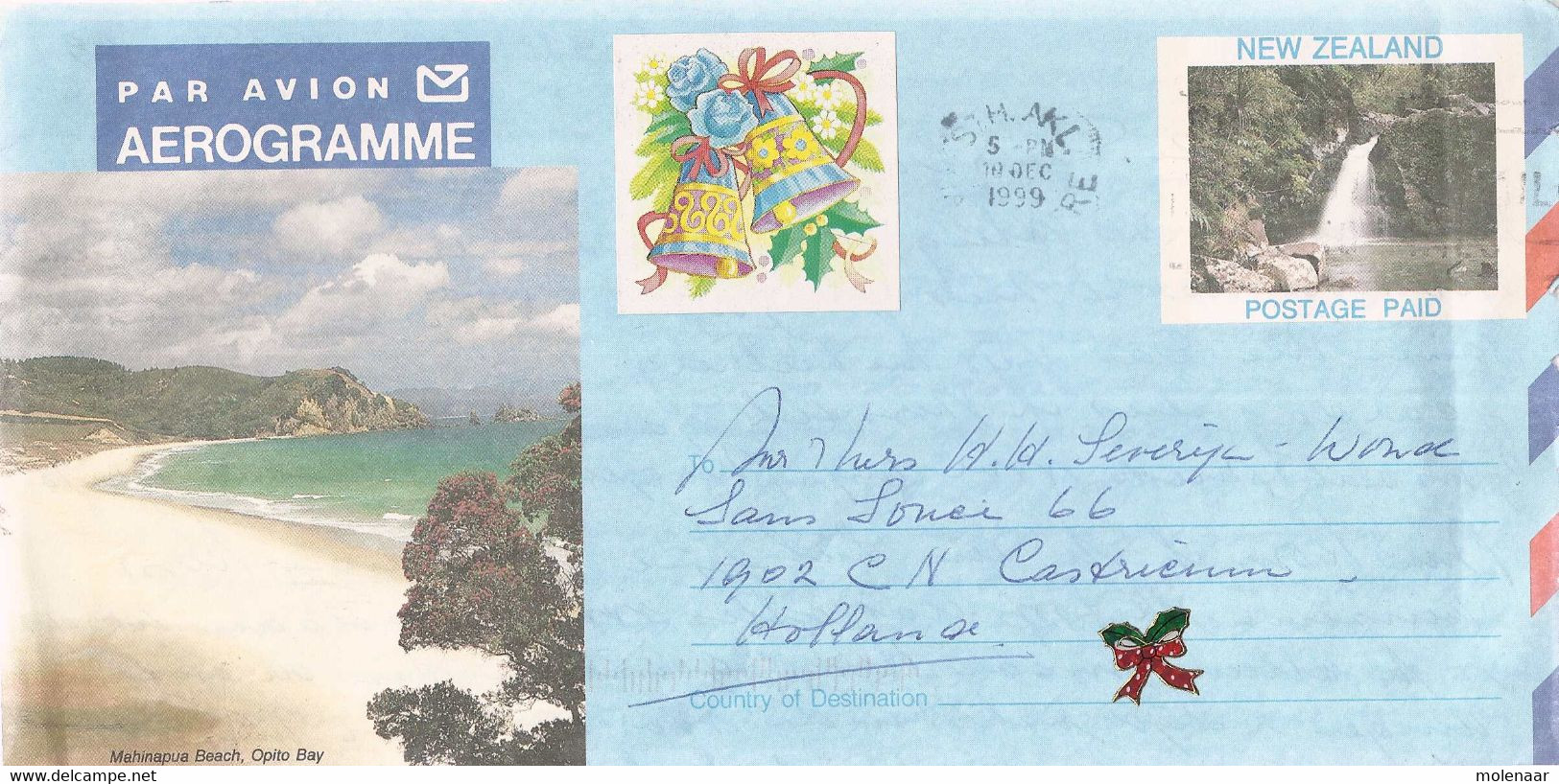 New Zealand Aerogramme Uit 1999 Gebruikt (7384) - Enteros Postales