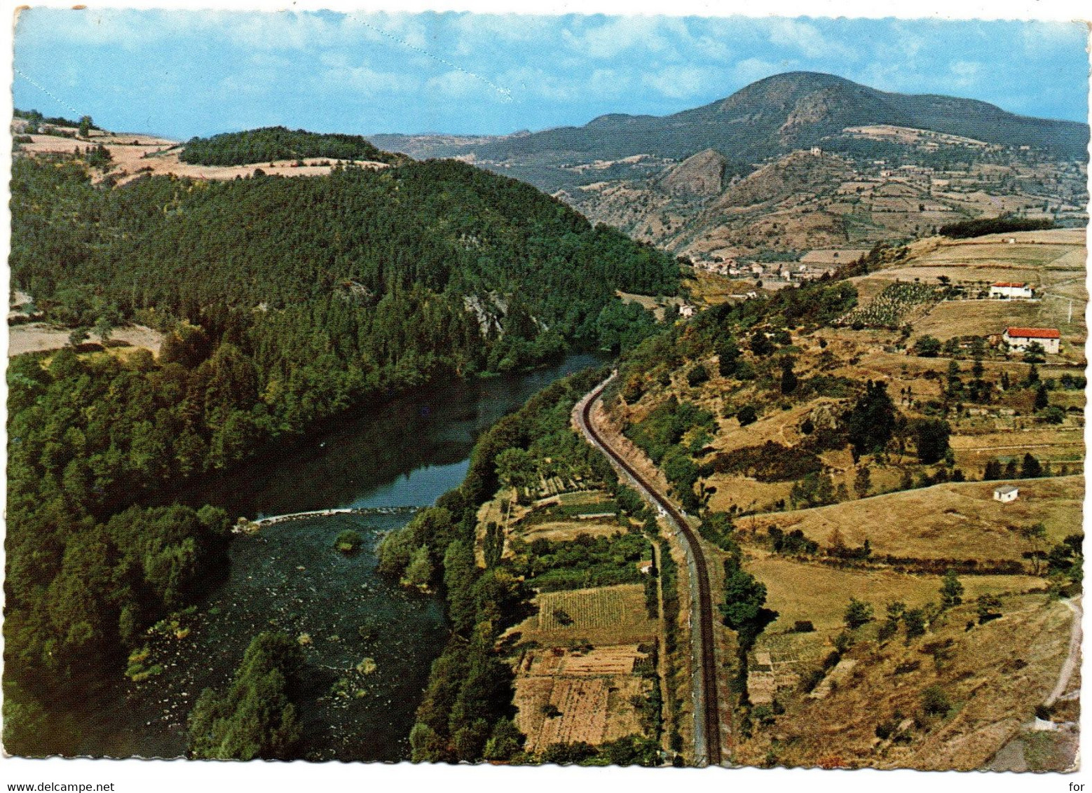 Haute Loire : RETOURNAC : Vue Aérienne : Photo Véritable : Grand Format - Retournac