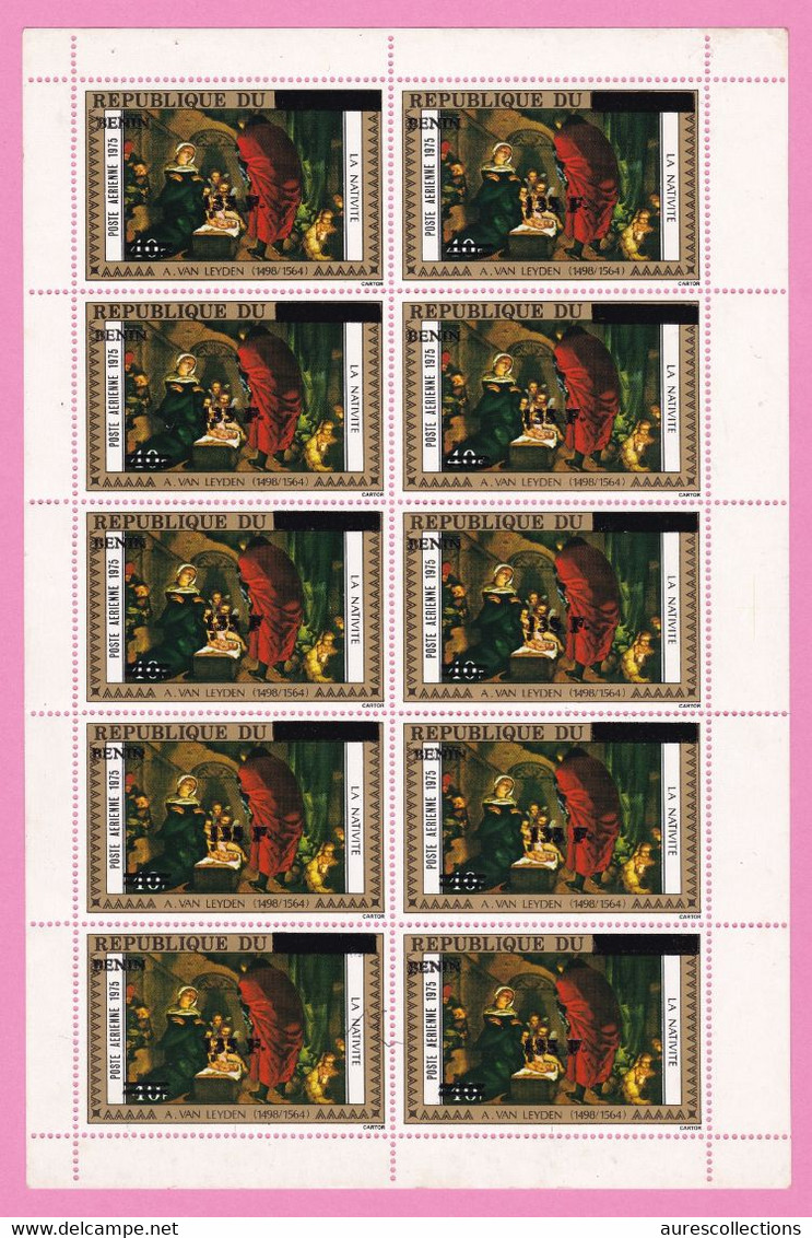 BENIN 1994 1995 MICHEL 594 135F /40F Val 600€ - LA NATIVITE 1975 VAN LEYDEN - OVERPRINTED OVERPRINT SURCHARGE MNH - Bénin – Dahomey (1960-...)