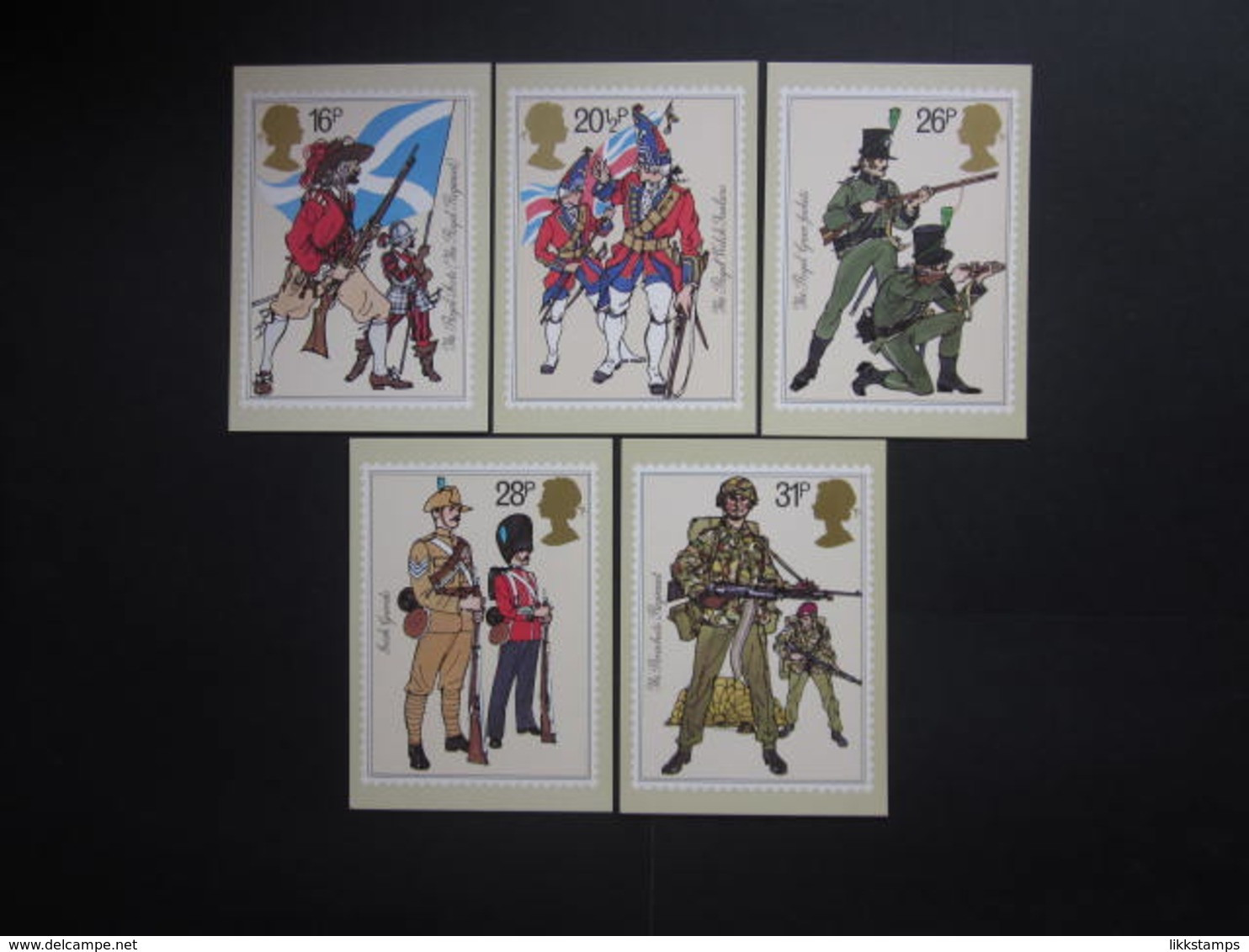 1983 BRITISH ARMY UNIFORMS STAMPS  P.H.Q. CARDS UNUSED, ISSUE No. 68 #00436 - Cartes PHQ