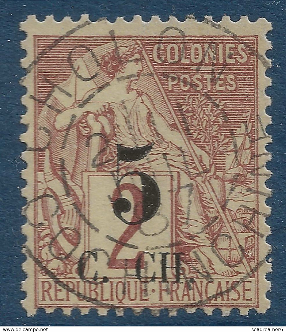 France Colonies Cochinchine N°2 5 Sur 2c Oblitéré Du Dateur De "CHOLON / COCHINCHINE " Rare Et Superbe ! - Used Stamps