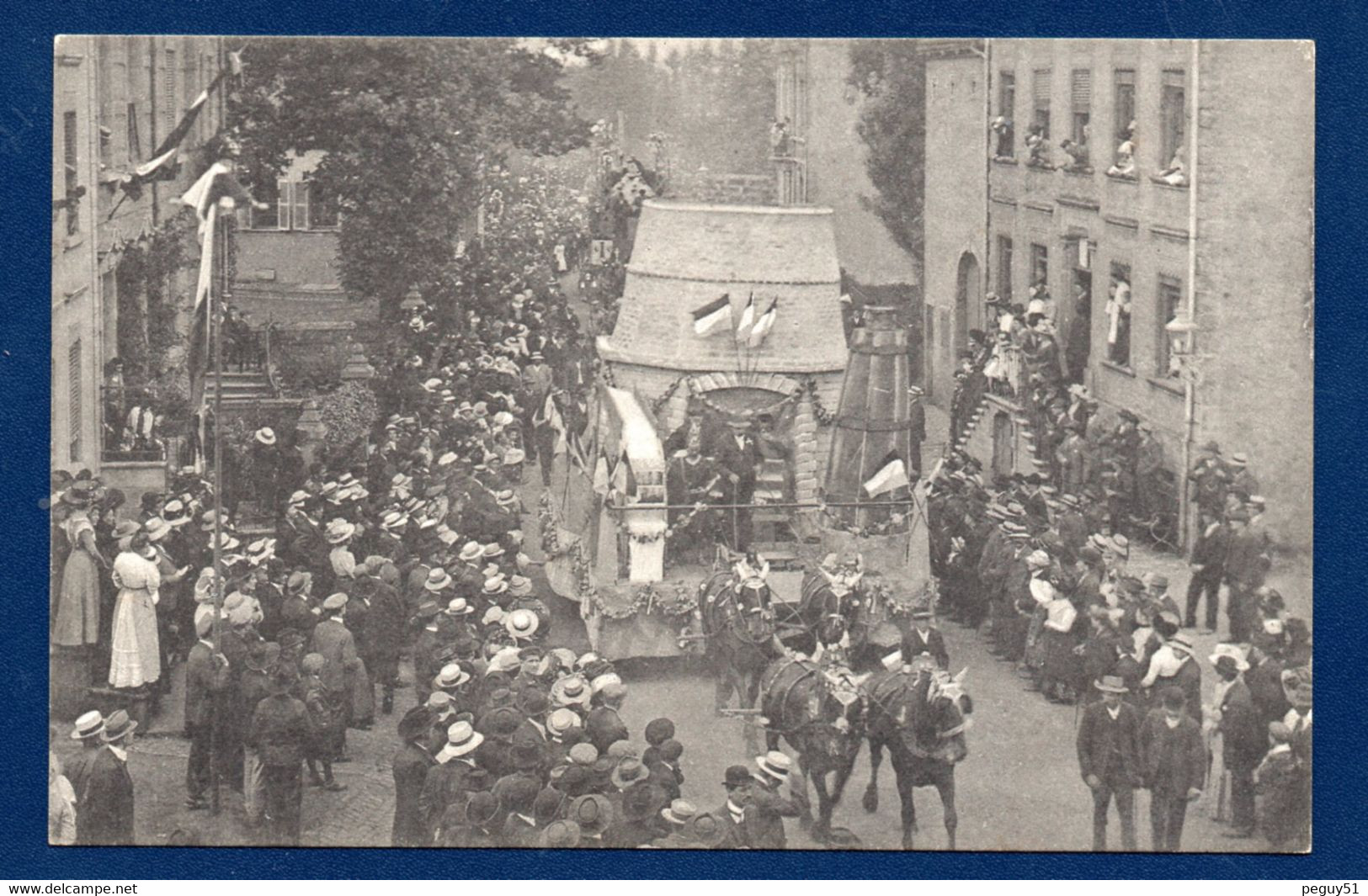 Esch- Alzette. Historisch-Allegorischer Festzug Vom 14.08.1910. Die Ersten Schmieden Und Hütten Im Luxemburger Lande - Esch-Alzette