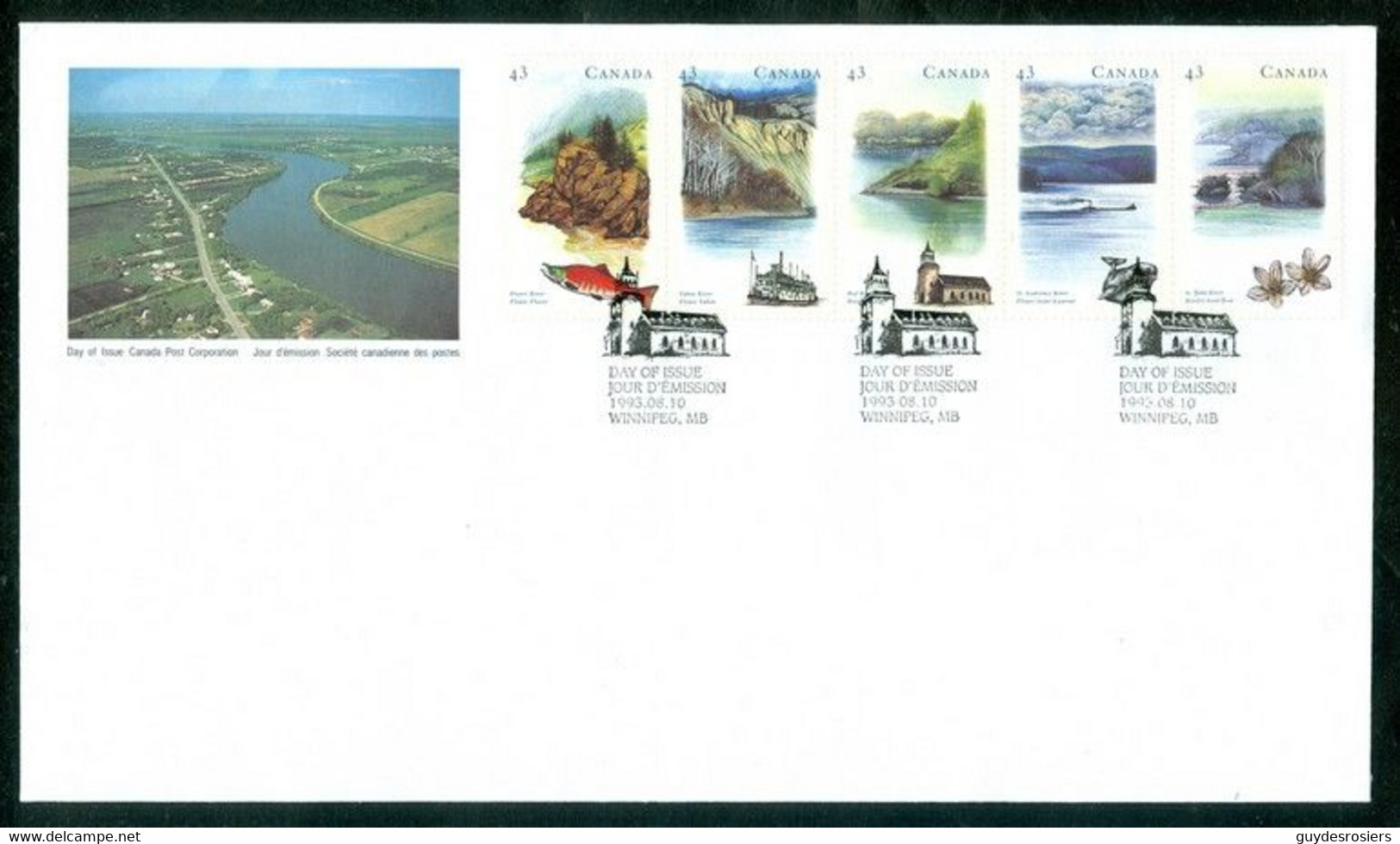 Parcs Nationaux Canadiens / National Parks; Timbres Scott # 1485-9 Stamps; Pli Premier Jour / First Day Cover (9952) - Covers & Documents