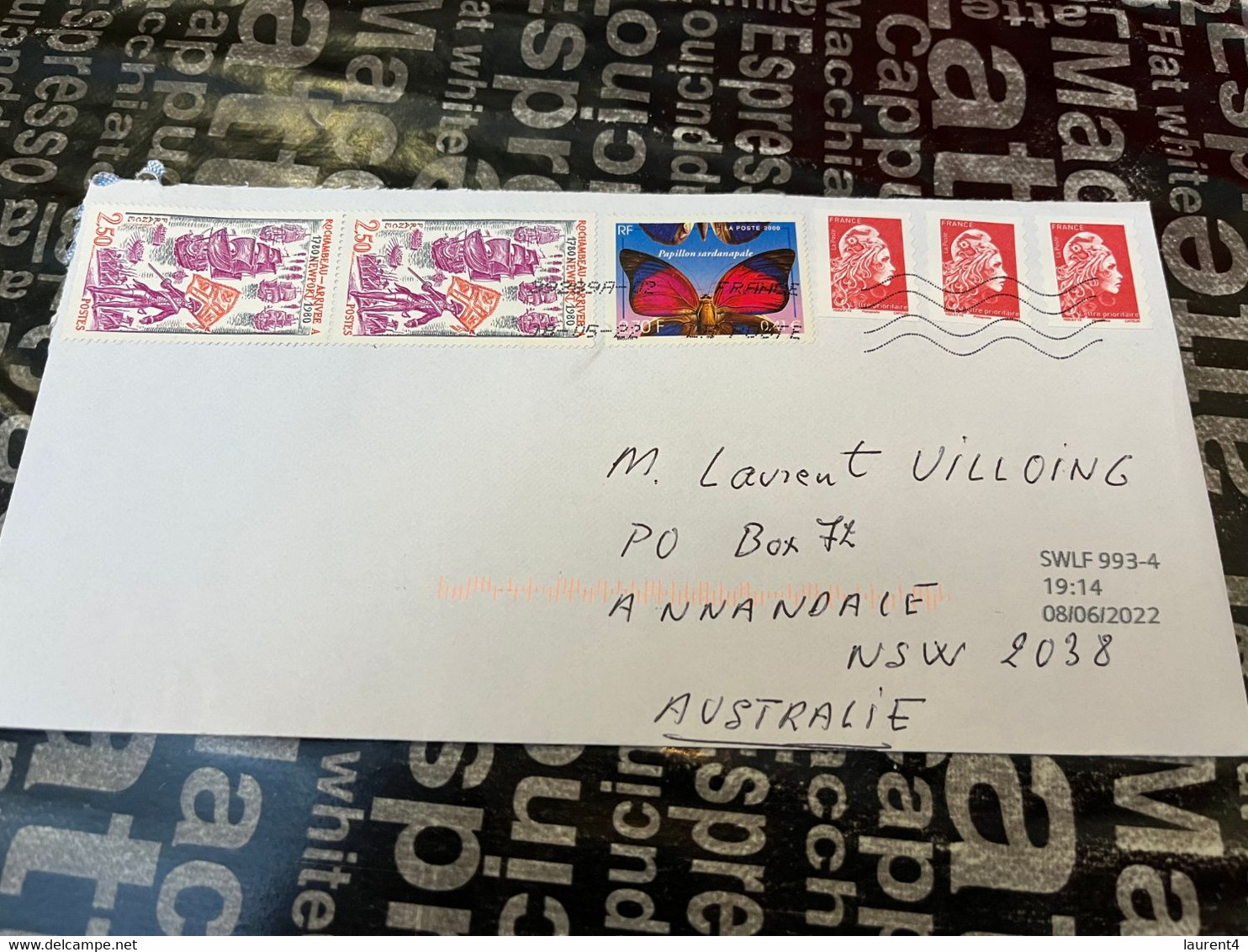 (1 G 58) Letter Posted From France To Australia During COVID-19 Crisis - Covers & Documents