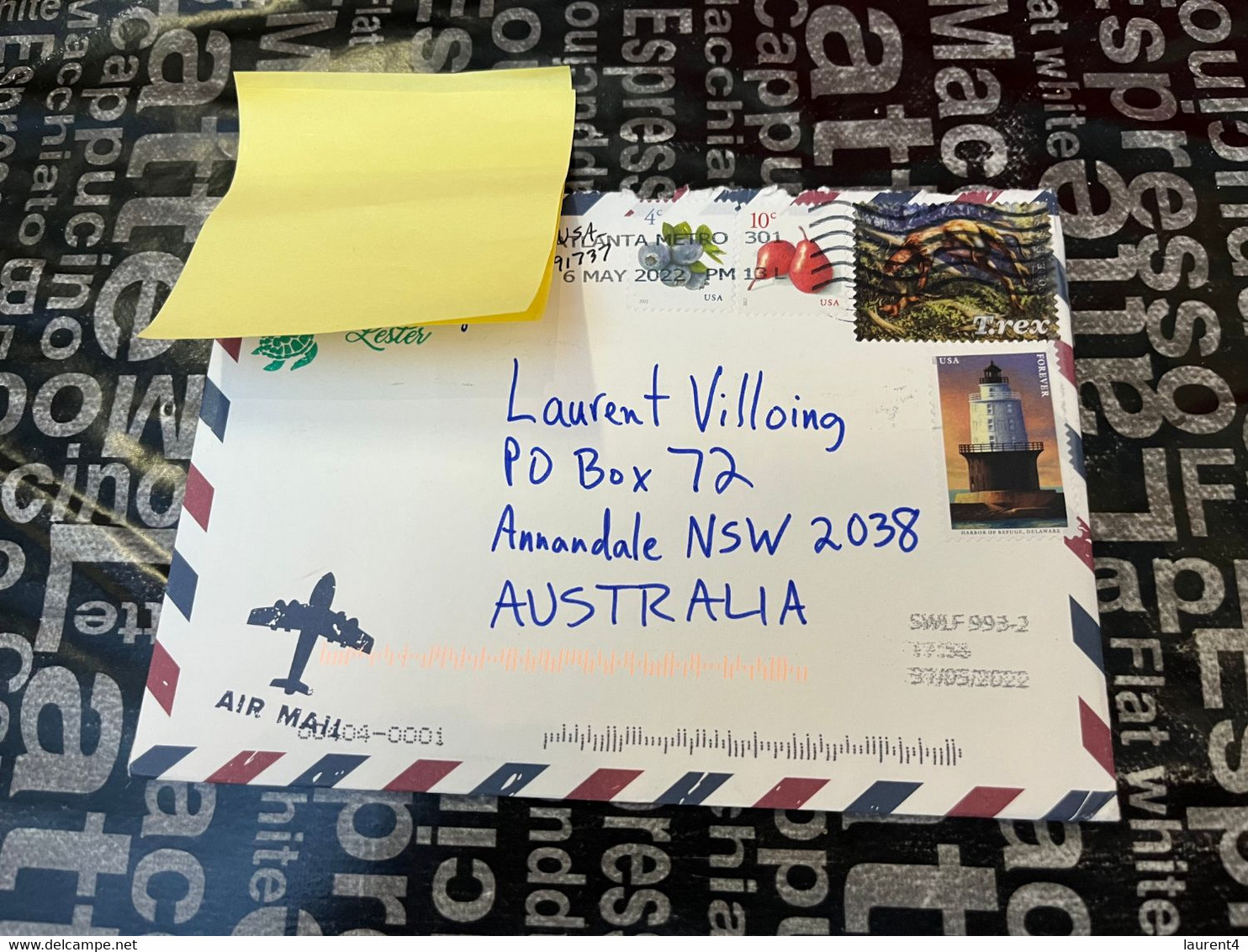 (1 G 58) Letter Posted From USA To Australia During COVID-19 Crisis - Brieven En Documenten