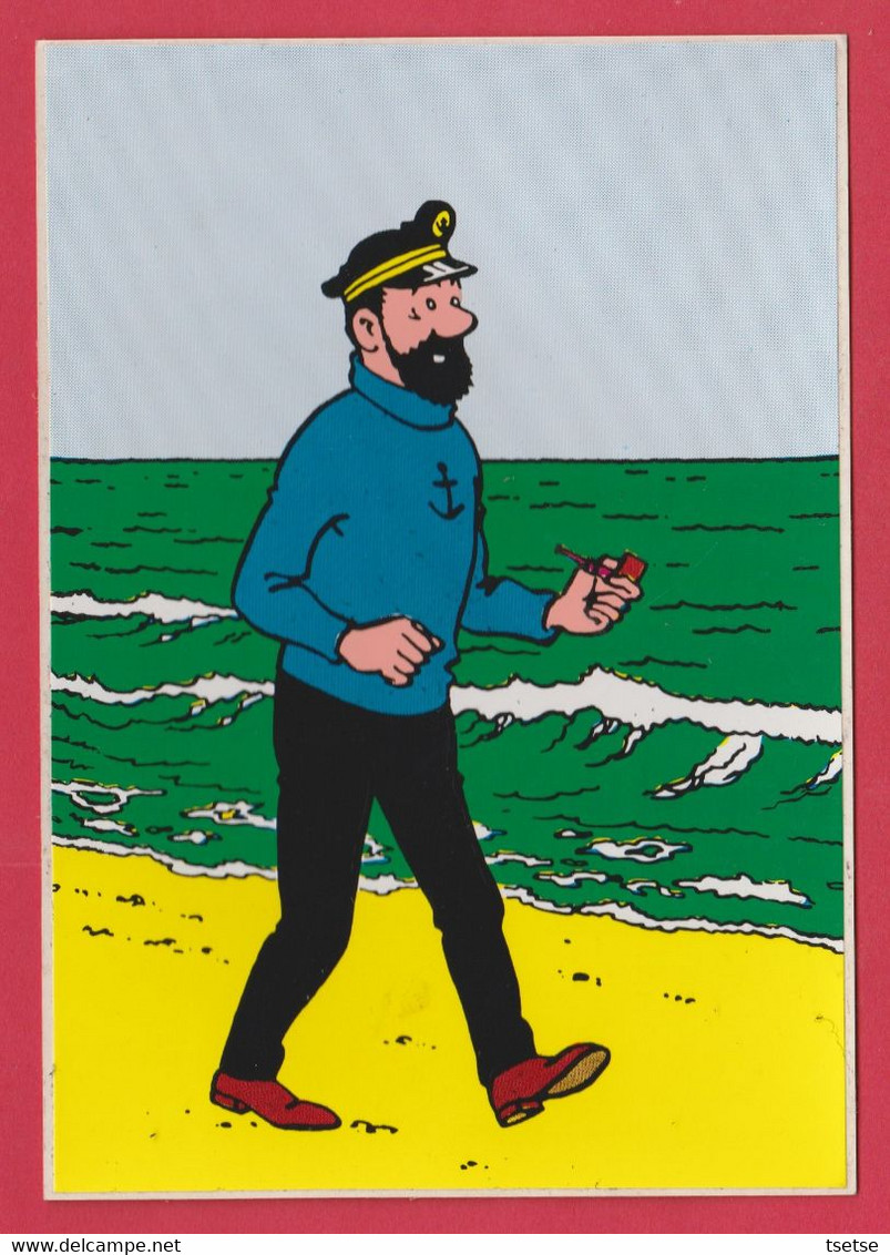 Hergé  - Tintin - Capitaine Hadock  ...5 Cartes Autocollantes  - Lombard , Bruxelles - 1973 ( Voir Verso ) - Hergé