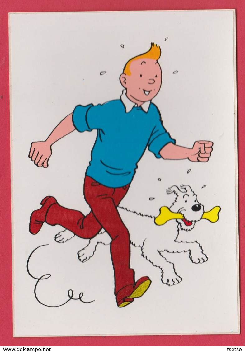 Hergé  - Tintin - 2  ...5 Cartes Autocollantes  - Lombard , Bruxelles - 1973 ( Voir Verso ) - Hergé