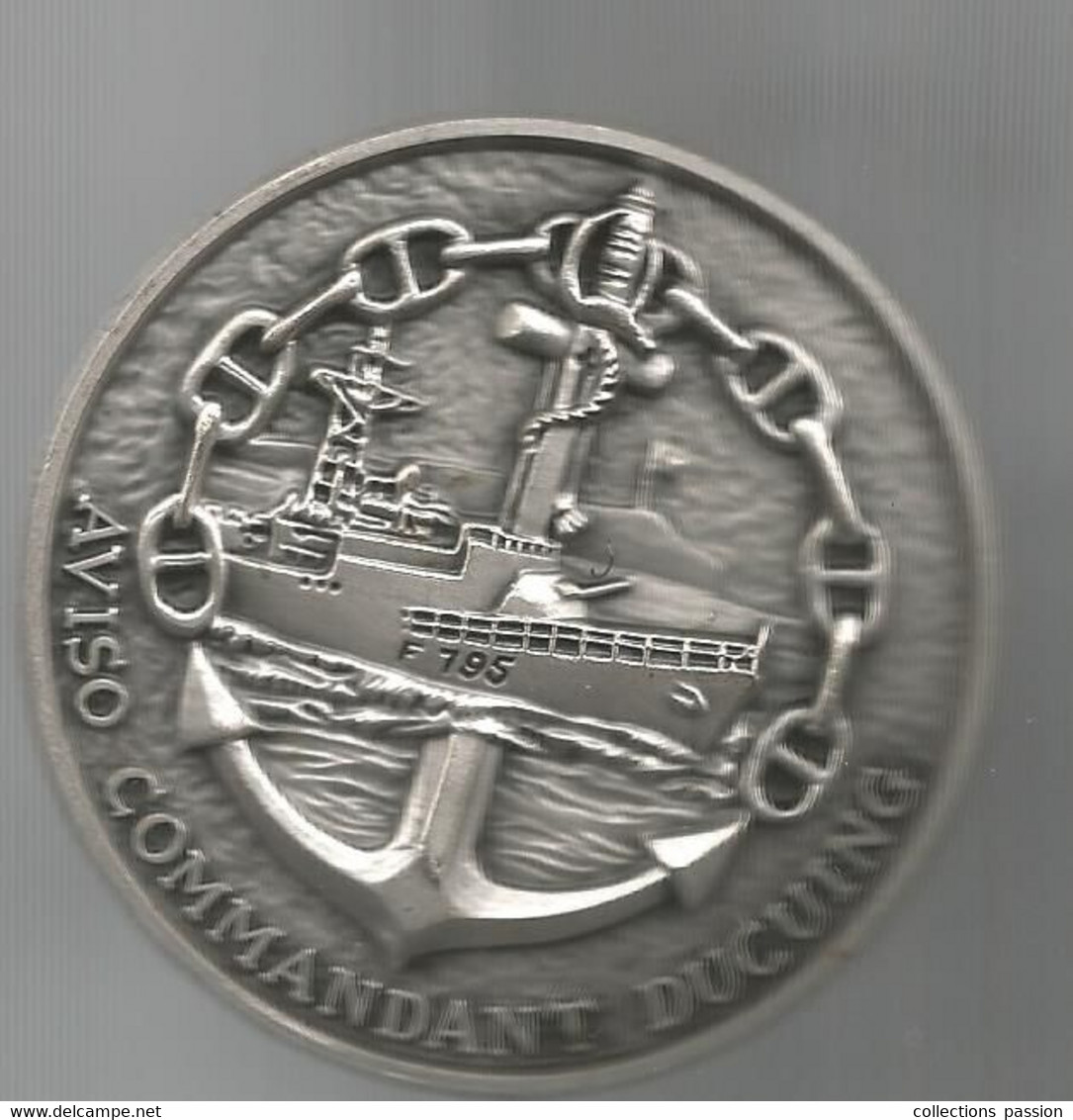 Médaille De Tape De Bouche, AVISO COMMANDANT DUCUING , Dia. 75 Mm ,71.50 Gr., Frais Fr. 3.35 E - France