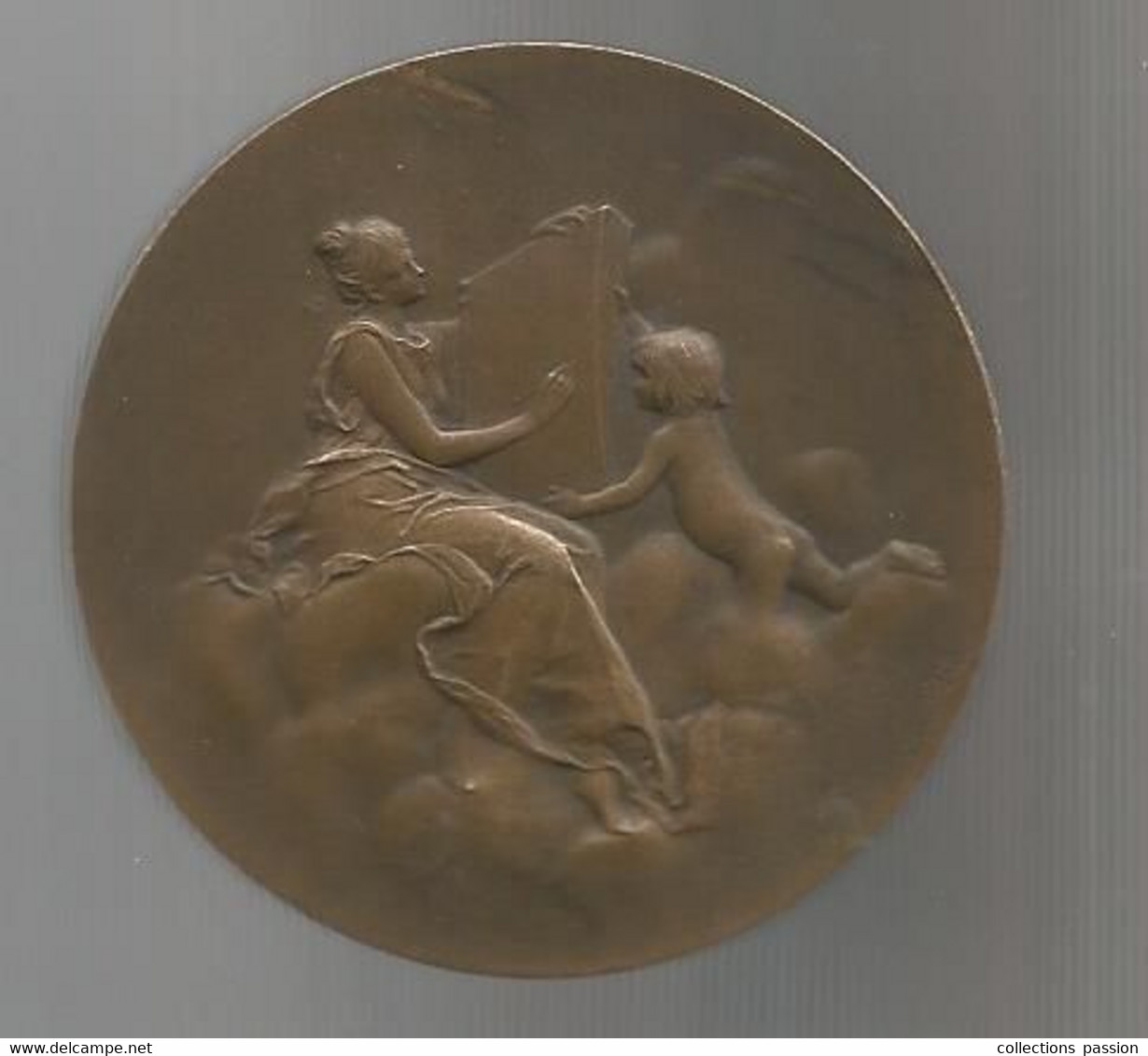 Médaille, Du Haut Commissaire De La République Française, 1918-1930, Au Lycée De MAYENCE, Bronze, Frais Fr. 3.35 E - Professionals / Firms