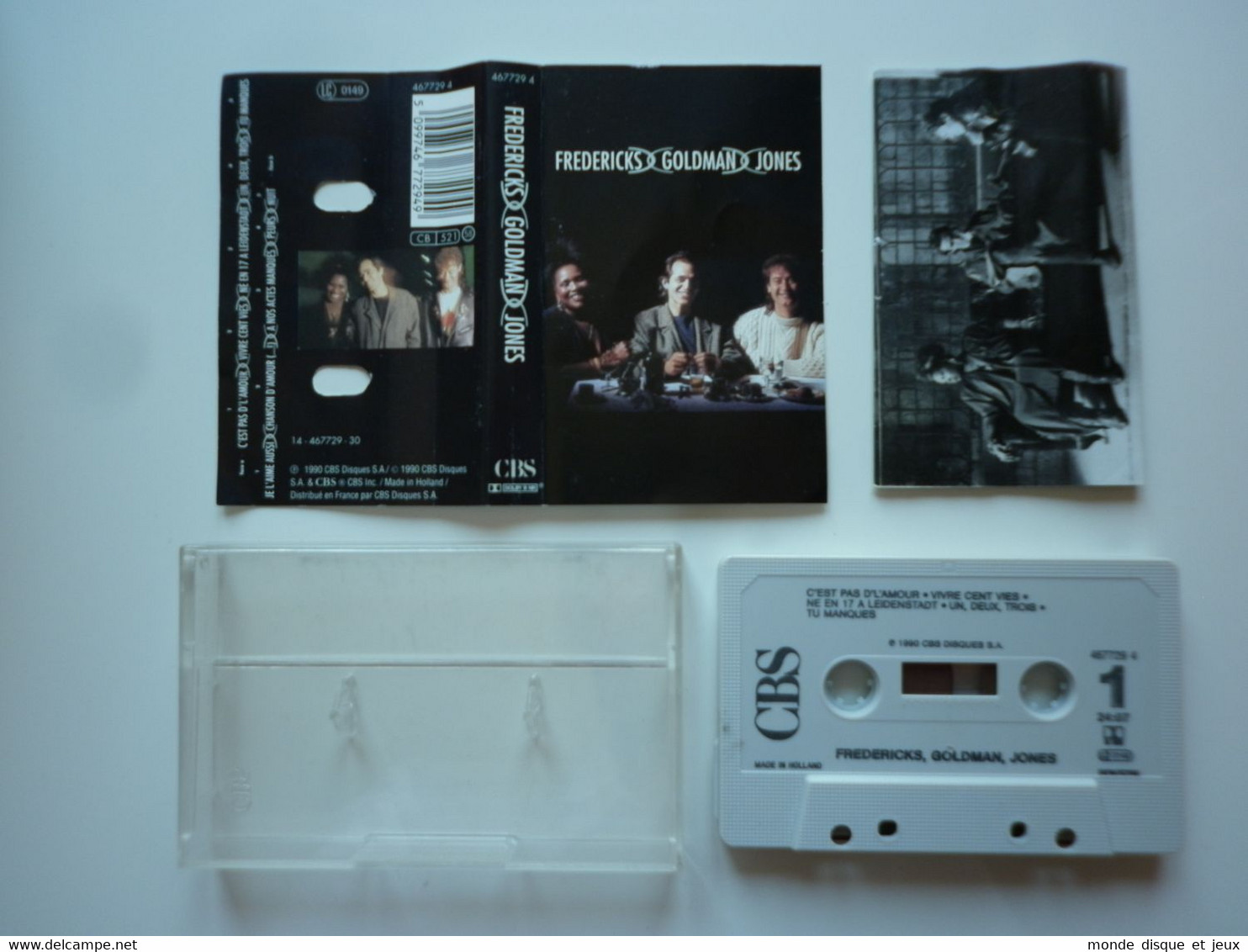 Jean Jacques Goldman Cassette K7 Album Fredericks Goldman Jones - Cassettes Audio