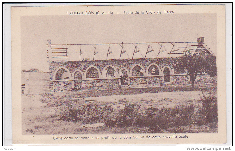 Cpa-22-plenée Jugon-ecole De La Croix De Pierre- - Plénée-Jugon