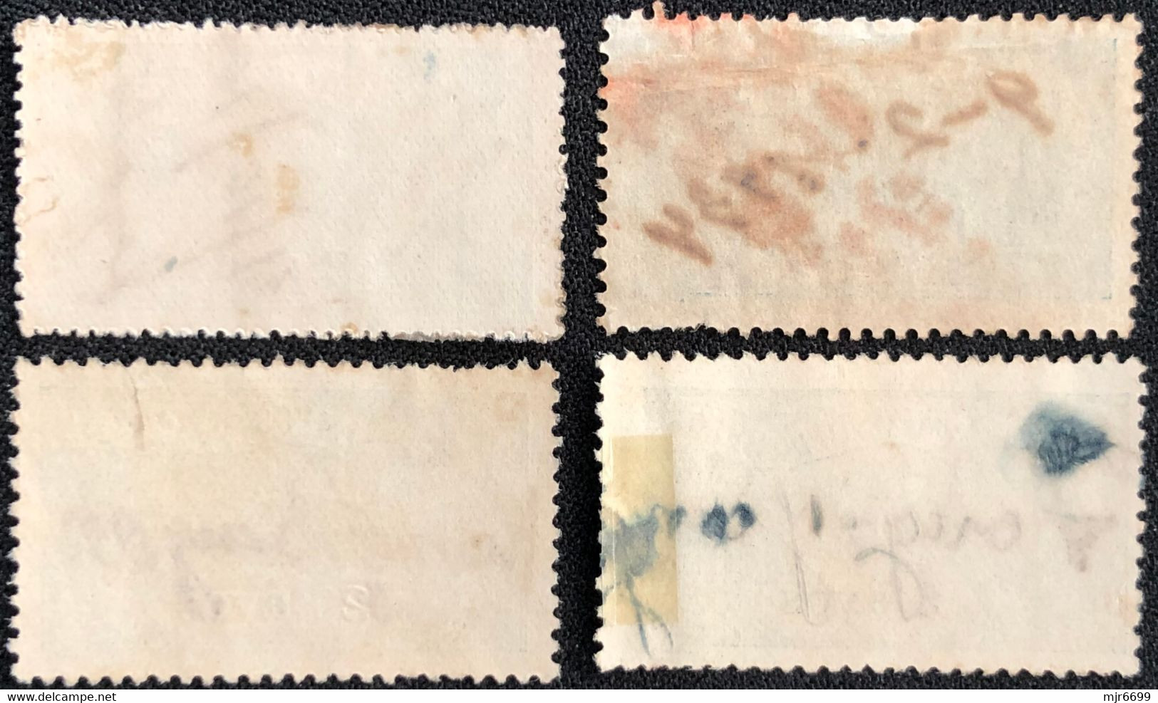 MACAU 1917 REVENUE STAMPS LOT OF 4 ALL USED, PLEASE SEE THE PHOTO - Other & Unclassified