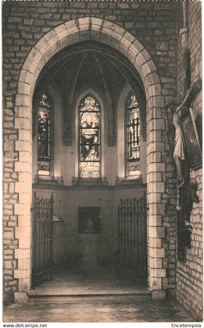 CPA Carte Postale Belgique-Humelghem Kerk  Doopvont Met Glasraam VM51351ok - Steenokkerzeel