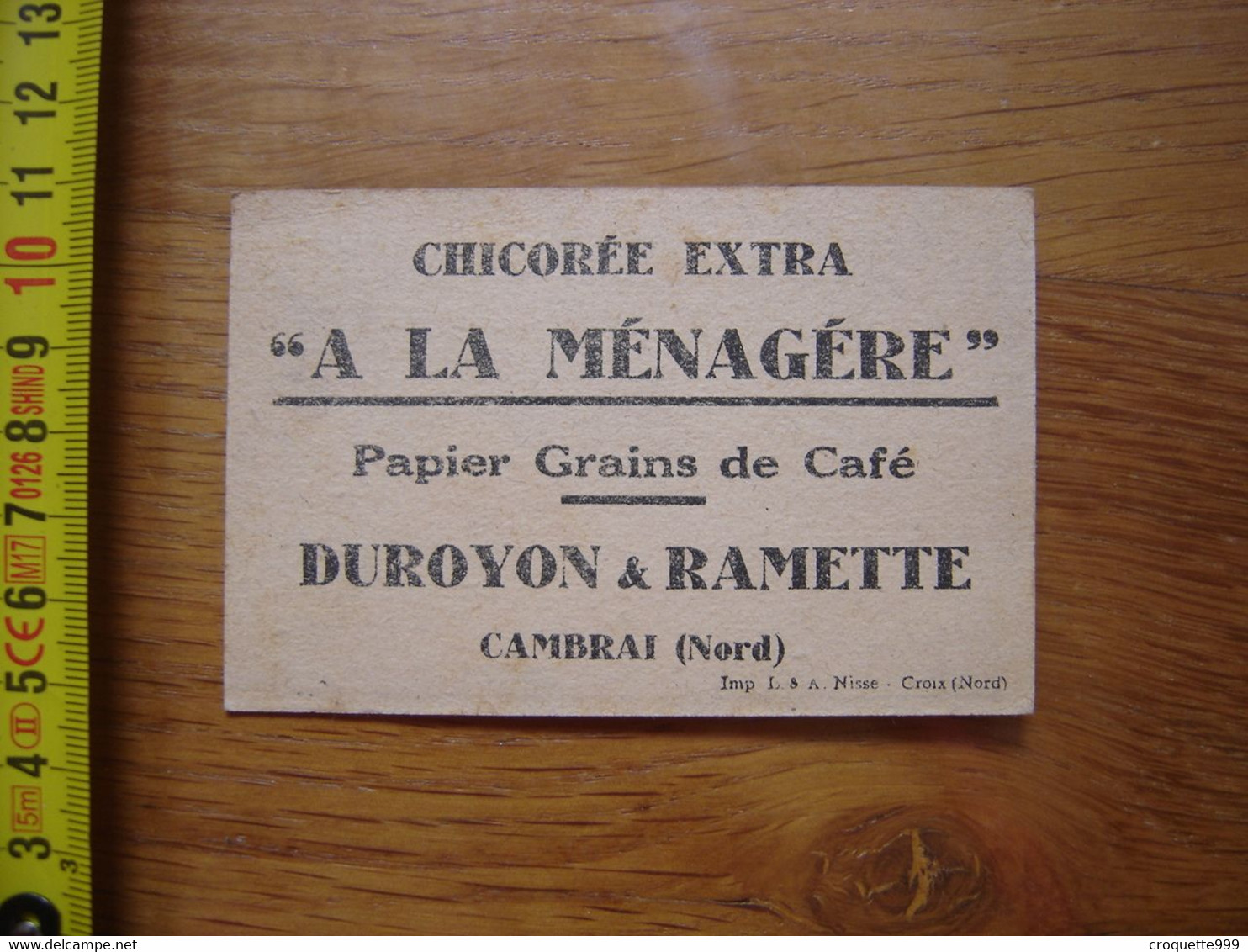 Chromo Chicoree Chocolat A La Menagere LA FONTAINE Le Corbeau Et Le Renard - Duroyon & Ramette