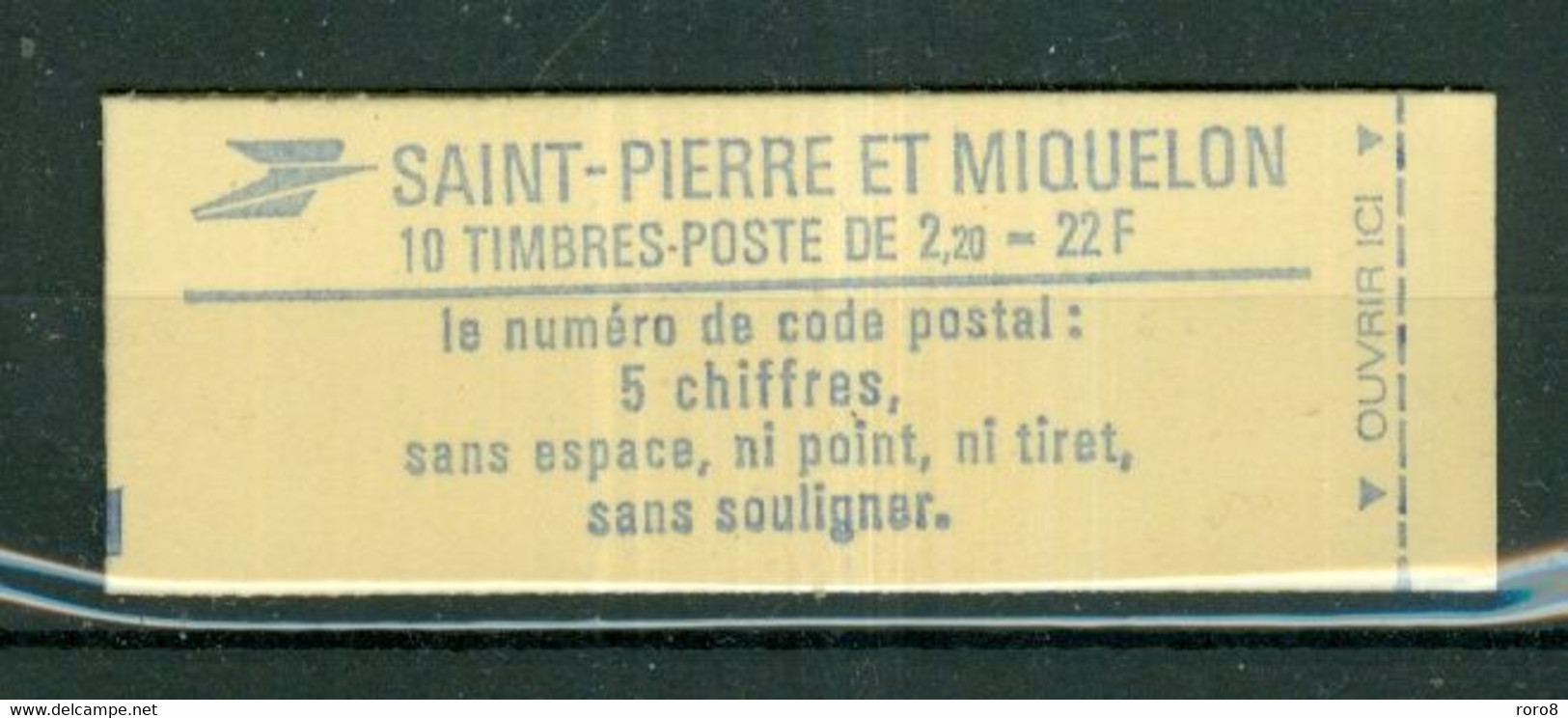 ST-PIERRE ET MIQUELON - CARNET Contenant 2 Bandes Du  N°464a** MNH LUXE - Liberté. - Cuadernillos