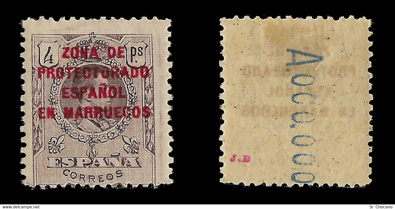 MARRUECOS 1921-27.4p.Marquilla.Nuevo*.Edifil 79. Nº000,000. - Marruecos Español